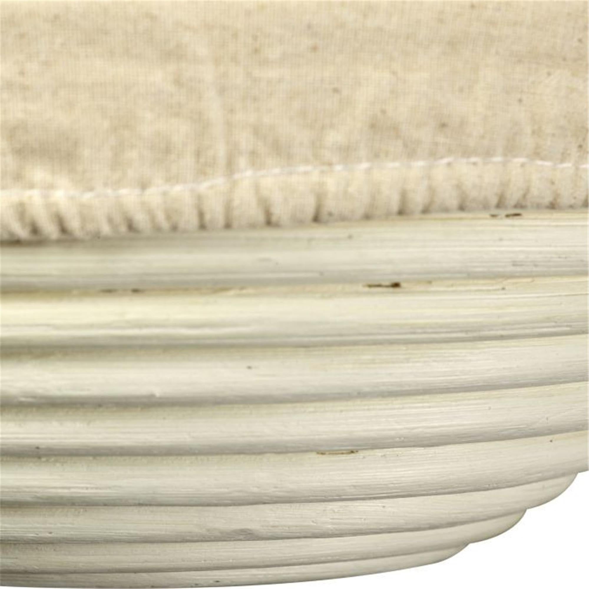 Runder, grosser, beiger Körbchenbezug von Westmark, ideal für Brotkörbe, aus hochwertigem Material, stilvoll und praktisch.