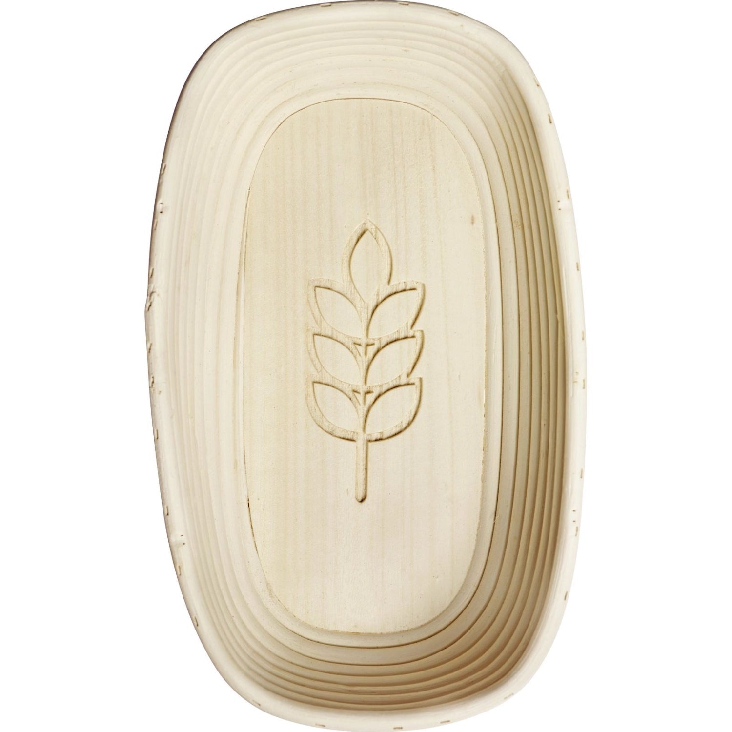 Ovales Gärkörbchen-Set mit Bezug, ideal für die Teigruhe beim Brotbacken, Maße: 34 x 20,5 x 8 cm, von Westmark, mit schönem Ähren-Design.