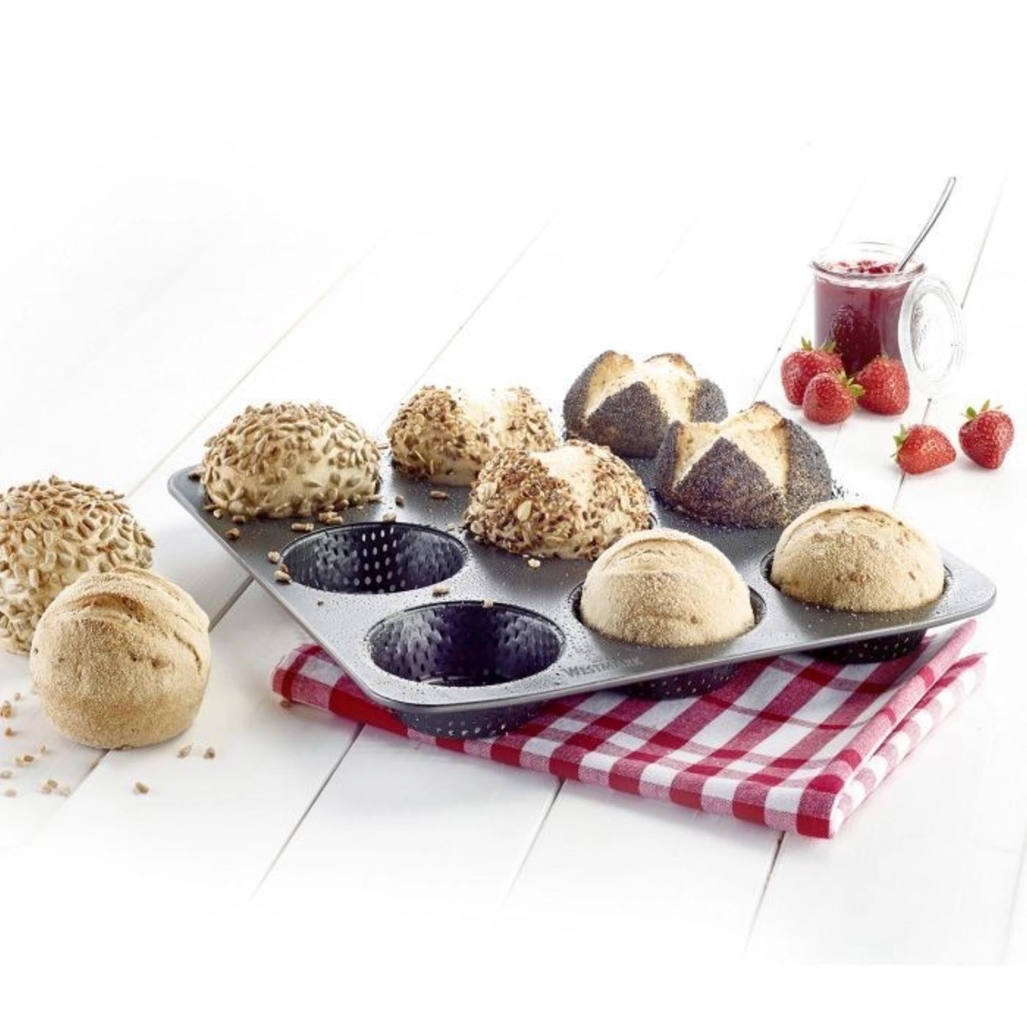 9er Brötchen Backform von Westmark, 32x30cm, antihaftbeschichtet, perfekt für gleichmässiges Backen und einfache Reinigung.