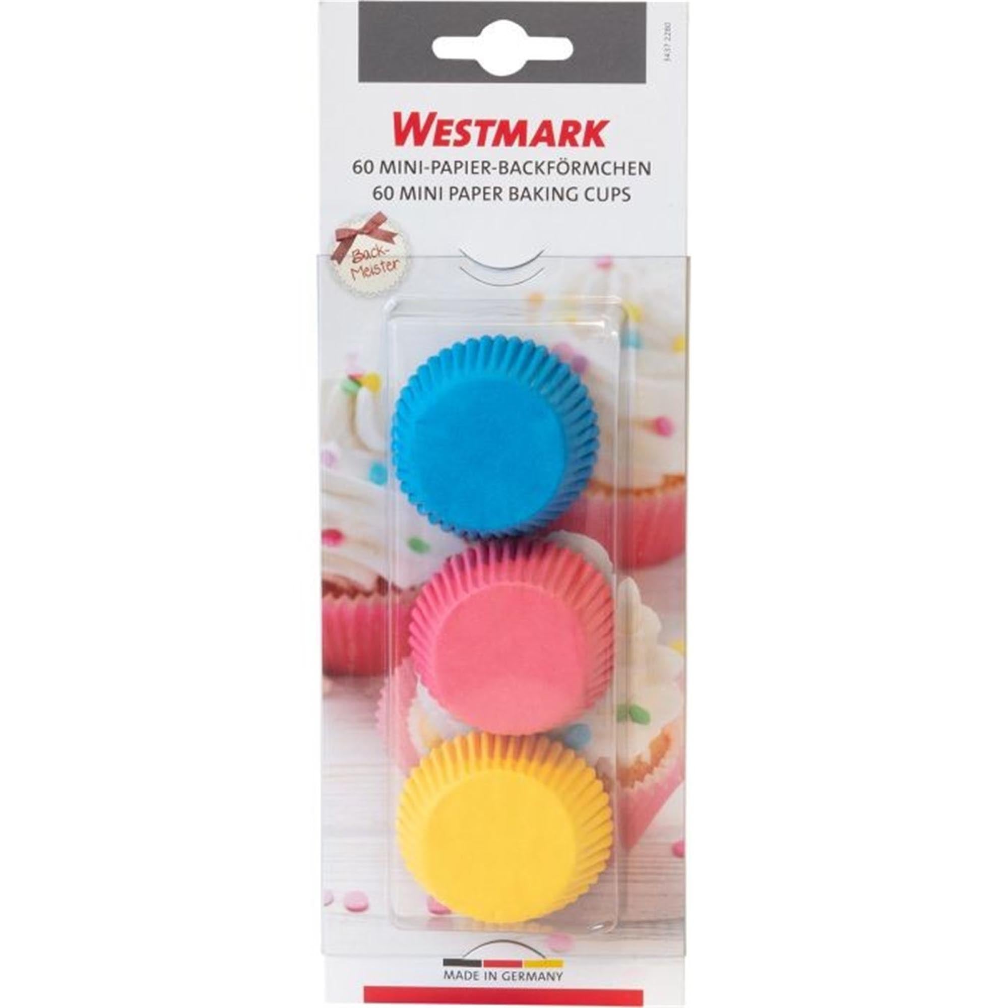 Bunte Mini-Muffin-Papierförmchen von Westmark, ideal für Backen und Dekoration, 60 Stück, perfekt für kreative Backideen.