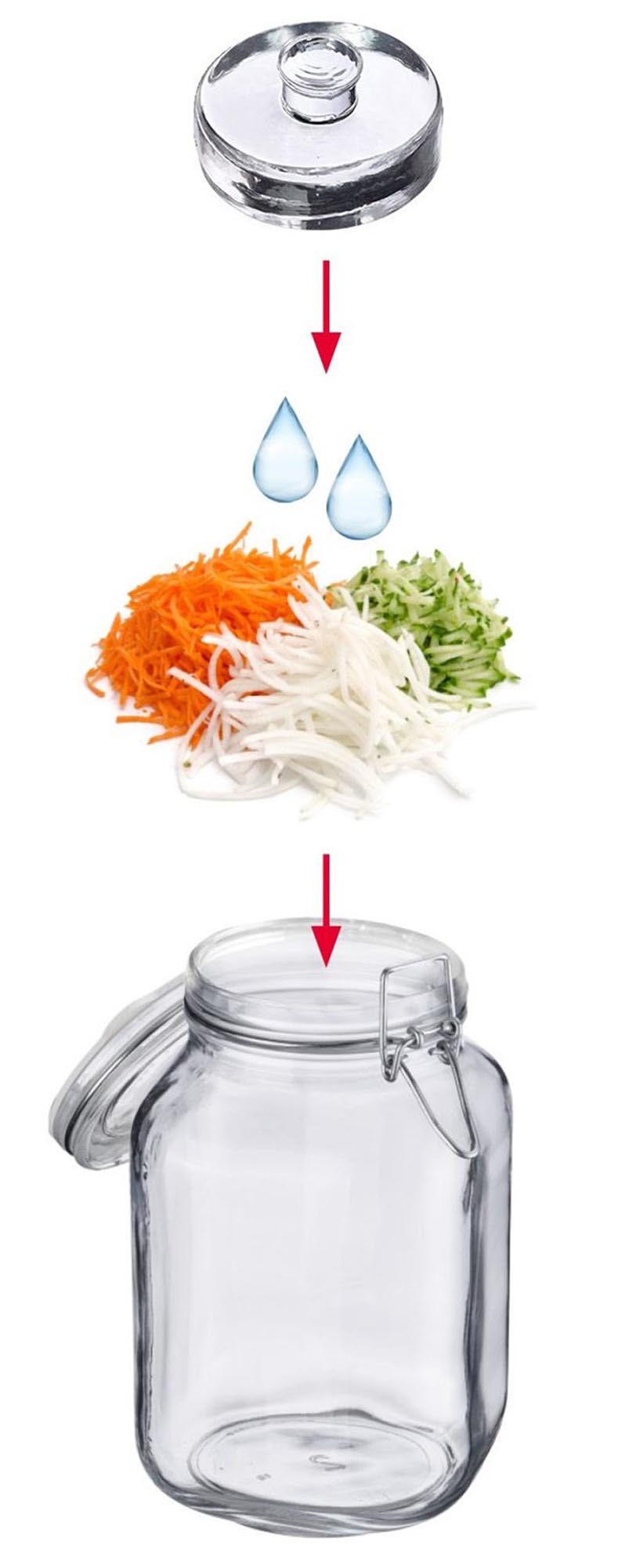 Set aus 4 Fermentiergewichten (7 cm Durchmesser) von Westmark, ideal zum Beschweren von Gemüse beim Fermentieren.