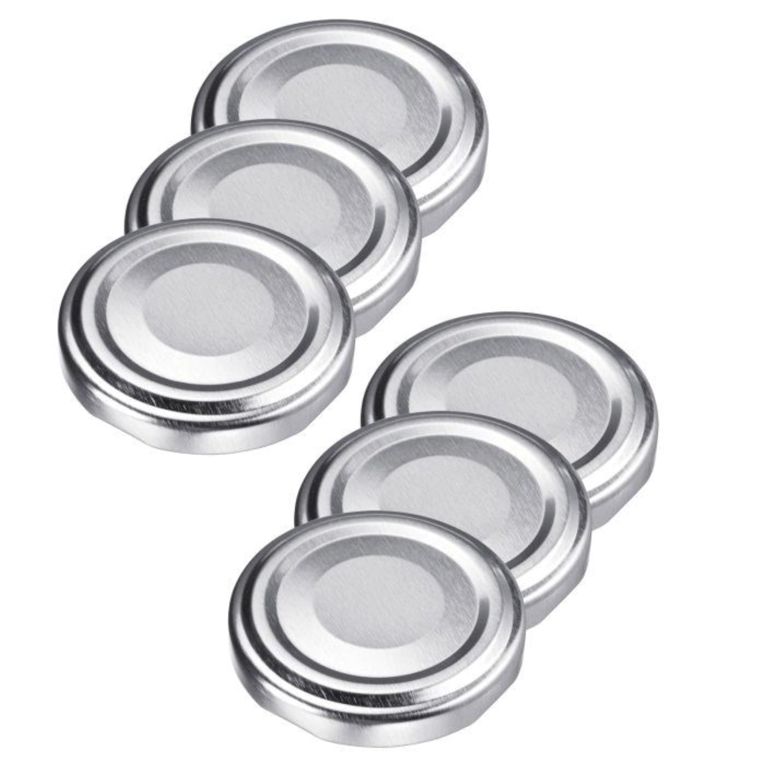 Praktisches Set mit 6 Ersatz-Schraubdeckeln (D48mm) von Westmark, ideal für die sichere Aufbewahrung von Lebensmitteln und Getränken.