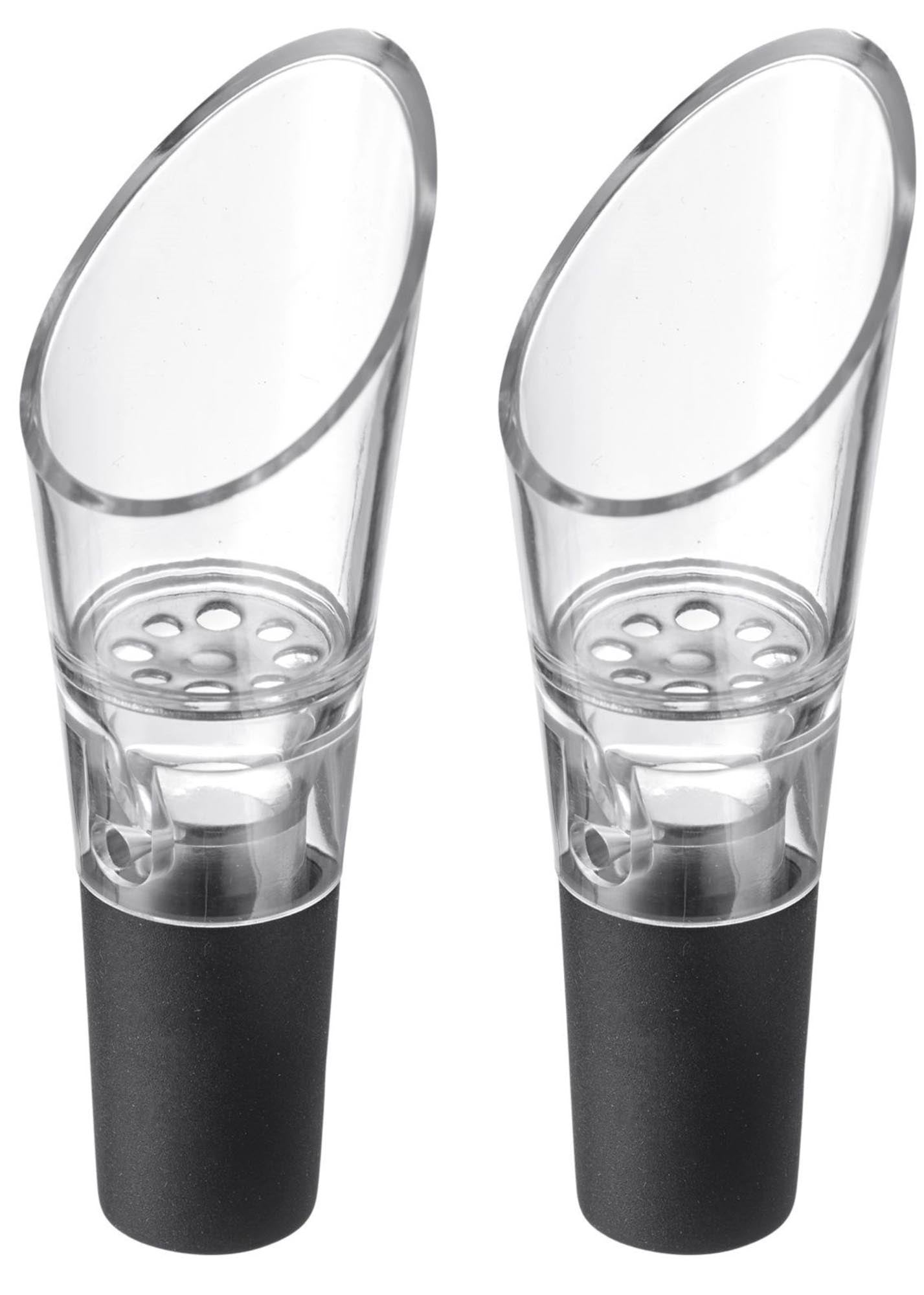 Entdecken Sie das 2er Set Dekantiererausgiesser Simo von Westmark – hochwertige Edelstahl-Ausgiesser für präzises, tropffreies Ausgießen von Wein, Öl und Essig.