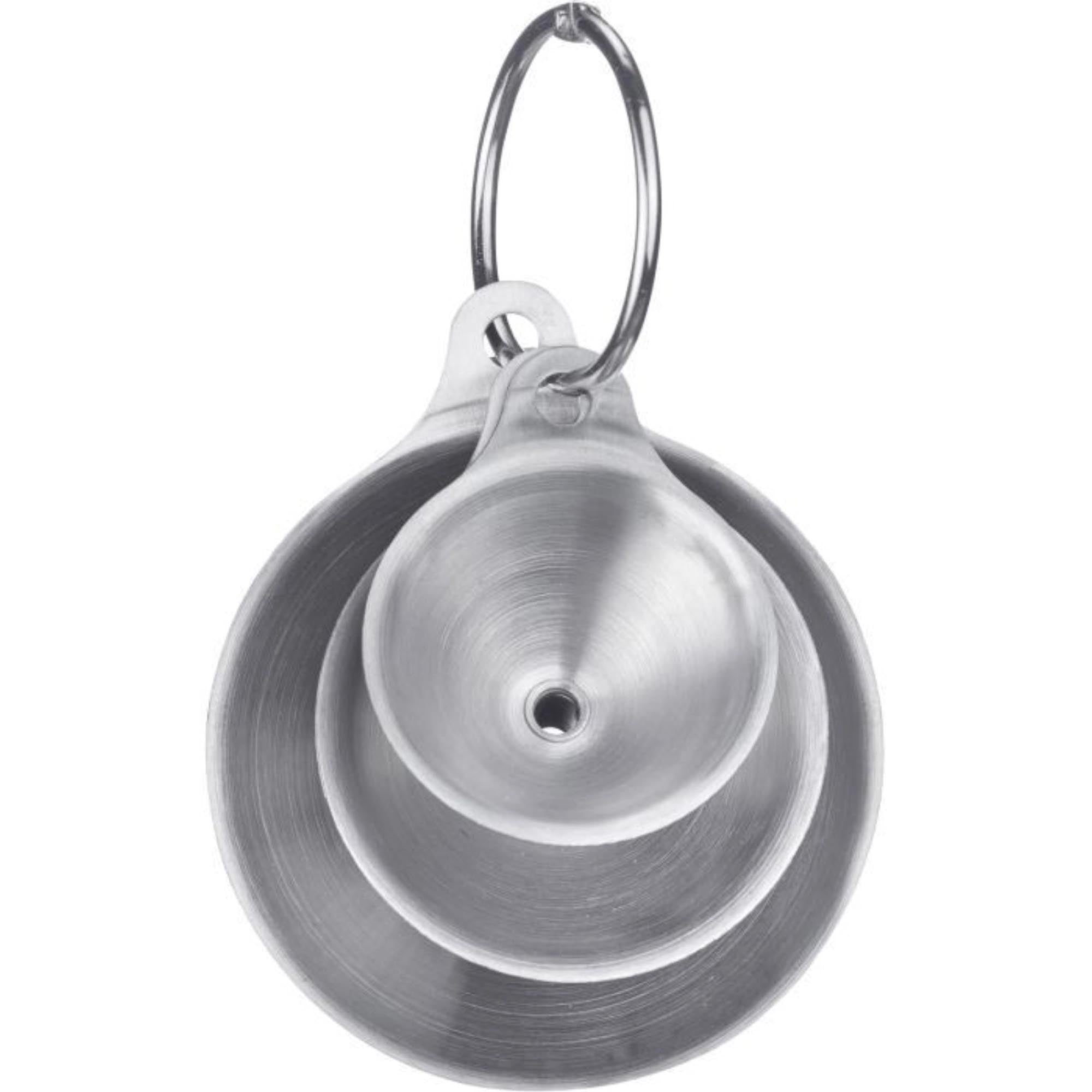 Hochwertiges 3-teiliges Edelstahl-Trichter-Set von Westmark, perfekt für präzises Umfüllen, Durchmesser: 45, 55, 75 mm.