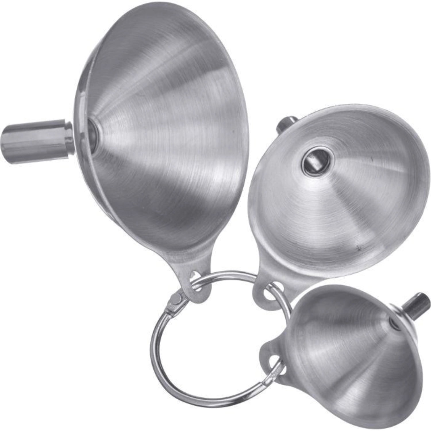 3 pcs. Funnel set mini, stainless steel, D45, 55, 75mm