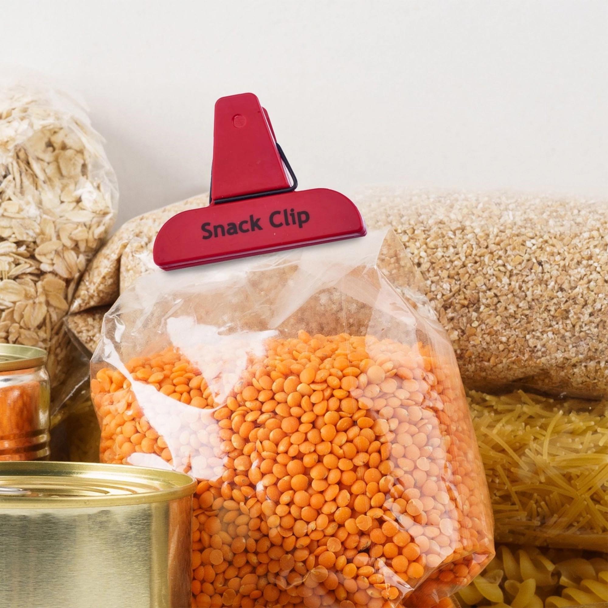 Set aus 5 Beutelclips von Westmark, perfekt zum luftdichten Verschliessen und Frischhalten von Lebensmitteln in Beuteln.