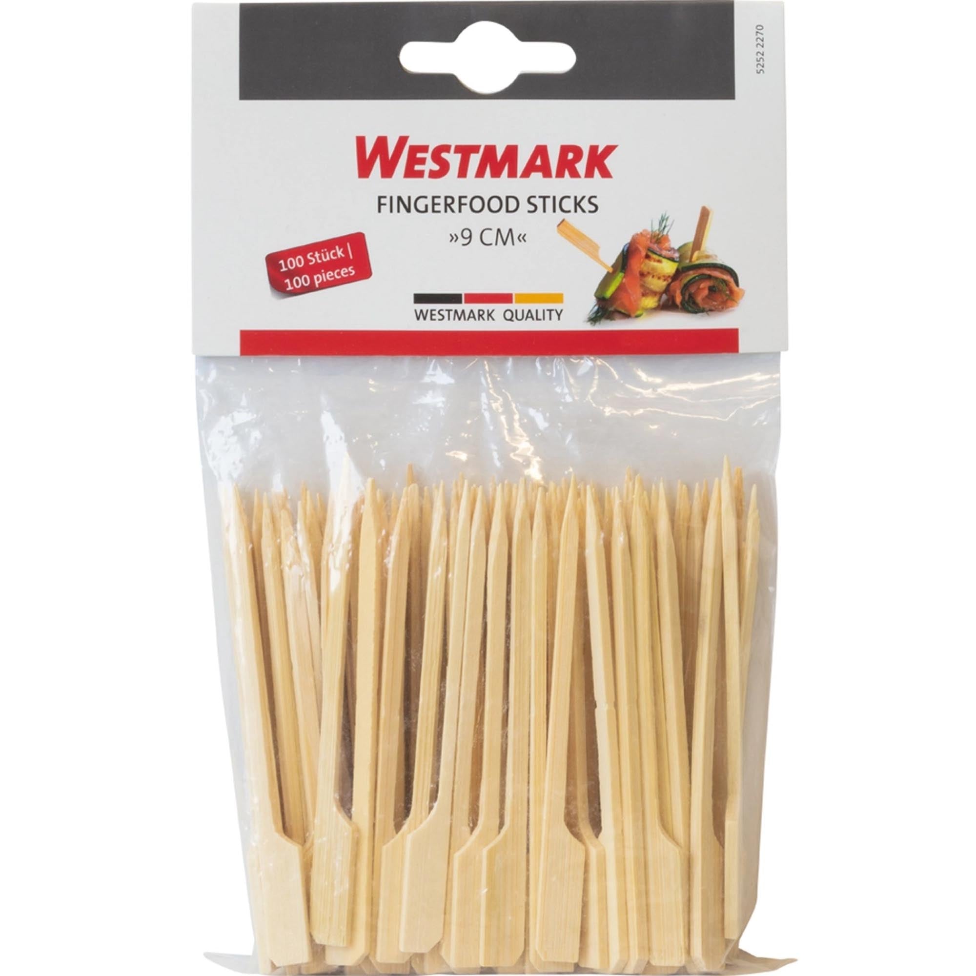 Entdecken Sie die 100 Fingerfood Sticks und Grillspieße von Westmark! Ideal für Grillabende, umweltfreundlich aus Bambus, stabil und vielseitig einsetzbar.