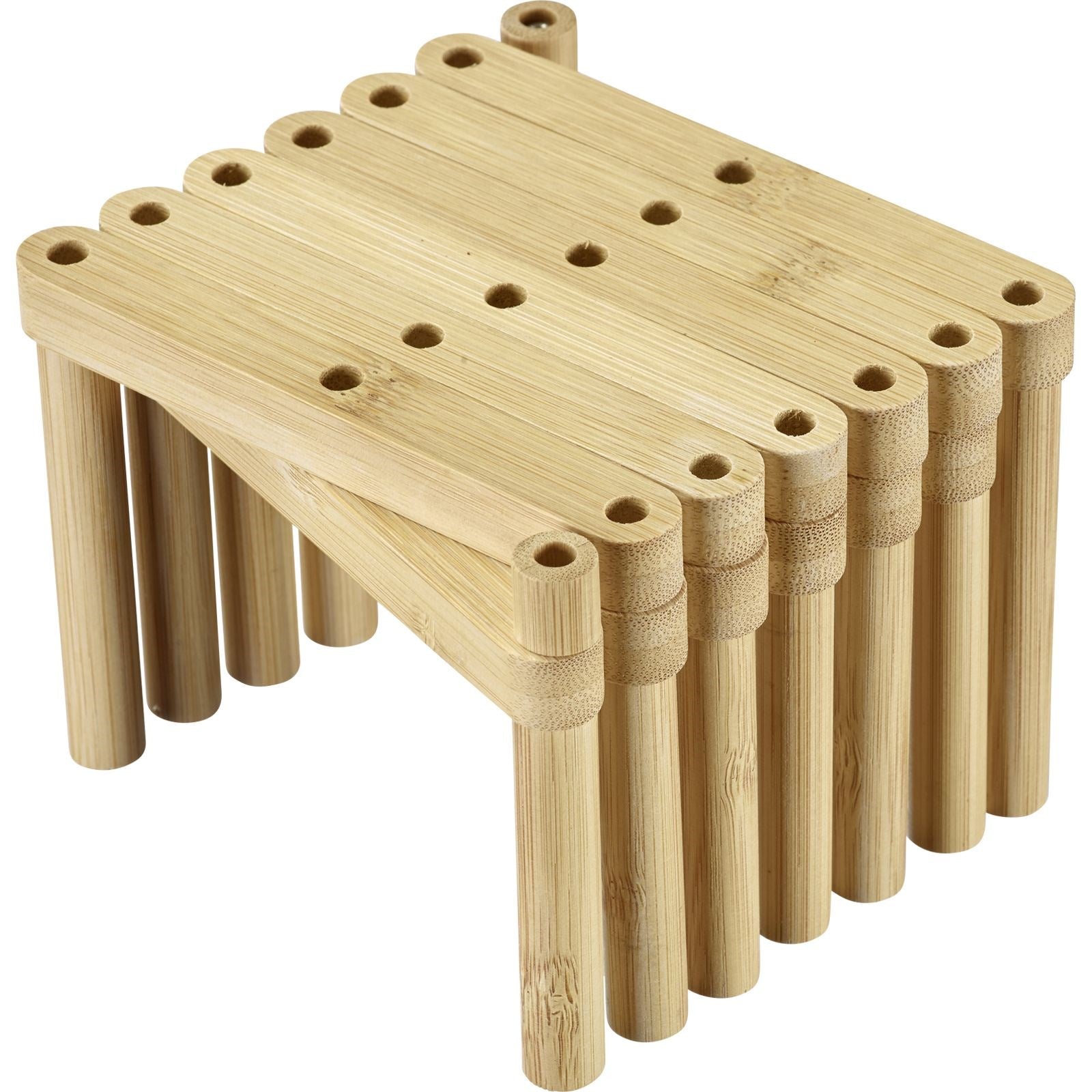 Faltbares Abtropfgestell Luigi aus Bambus von Westmark, umweltfreundlich, kompakt und ideal für Geschirr und Küchenutensilien.