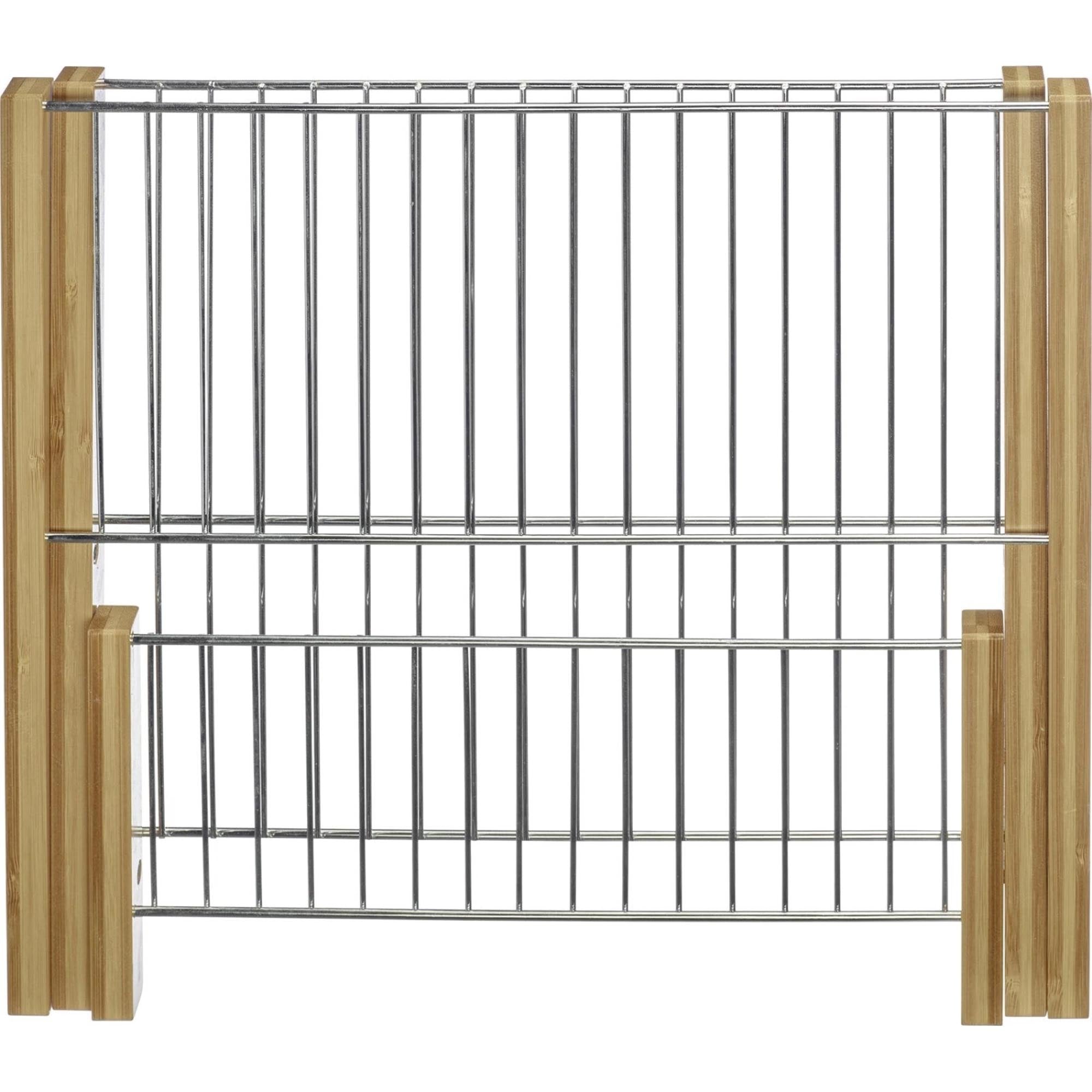 Platzsparendes Abtropfgestell aus Bambus, faltbar und umweltfreundlich, perfekt für Geschirr, von Westmark.