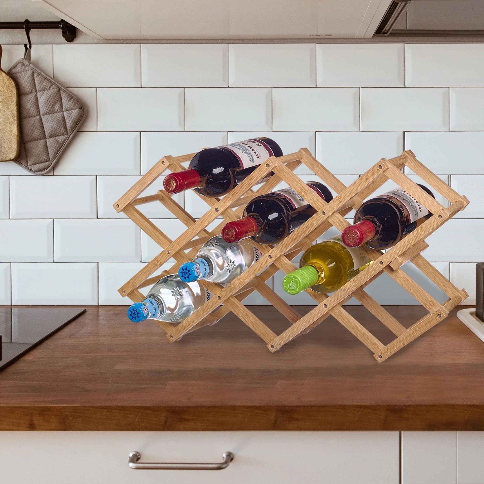 Faltbares Weinregal Bene von Westmark, ideal für elegante Weinflaschenaufbewahrung, kompakt, praktisch und platzsparend.