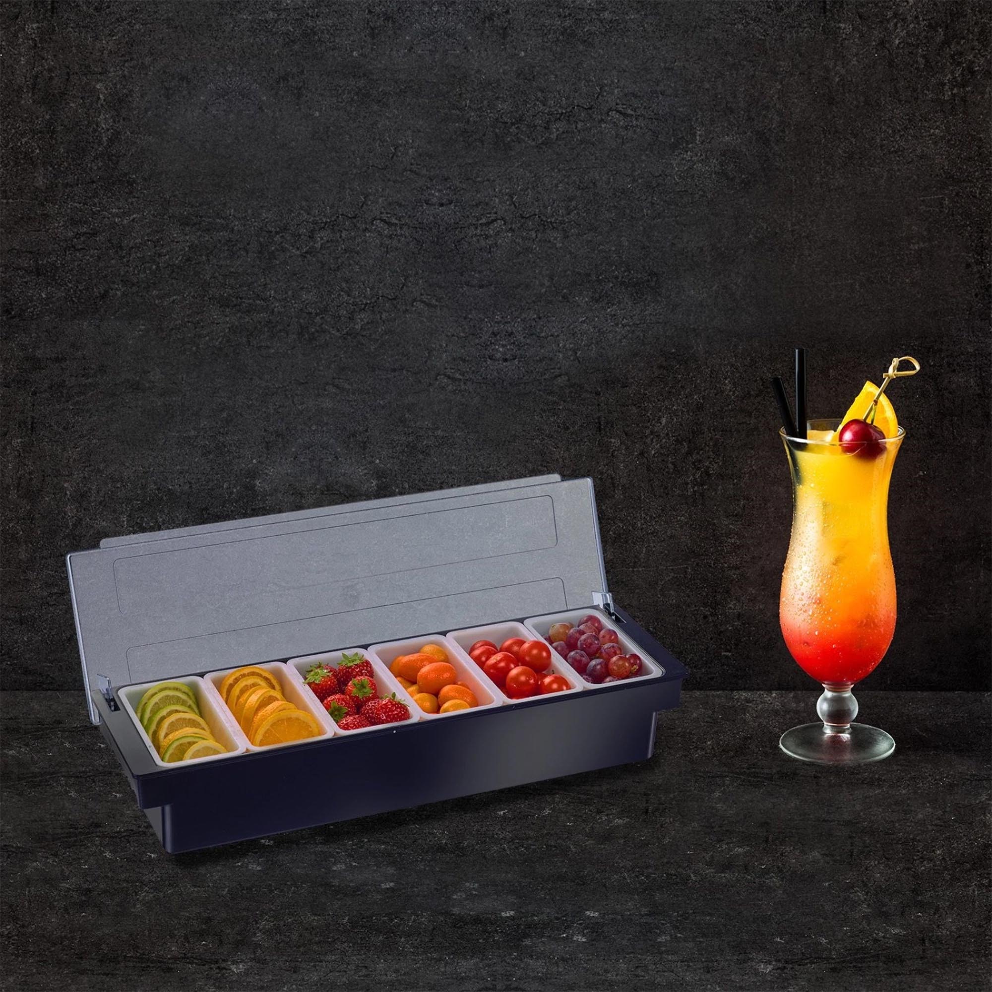 Stilvolle Westmark Gewürz- und Obstbar mit 6 Fächern, ideal für übersichtliche Lagerung und ansprechende Präsentation.