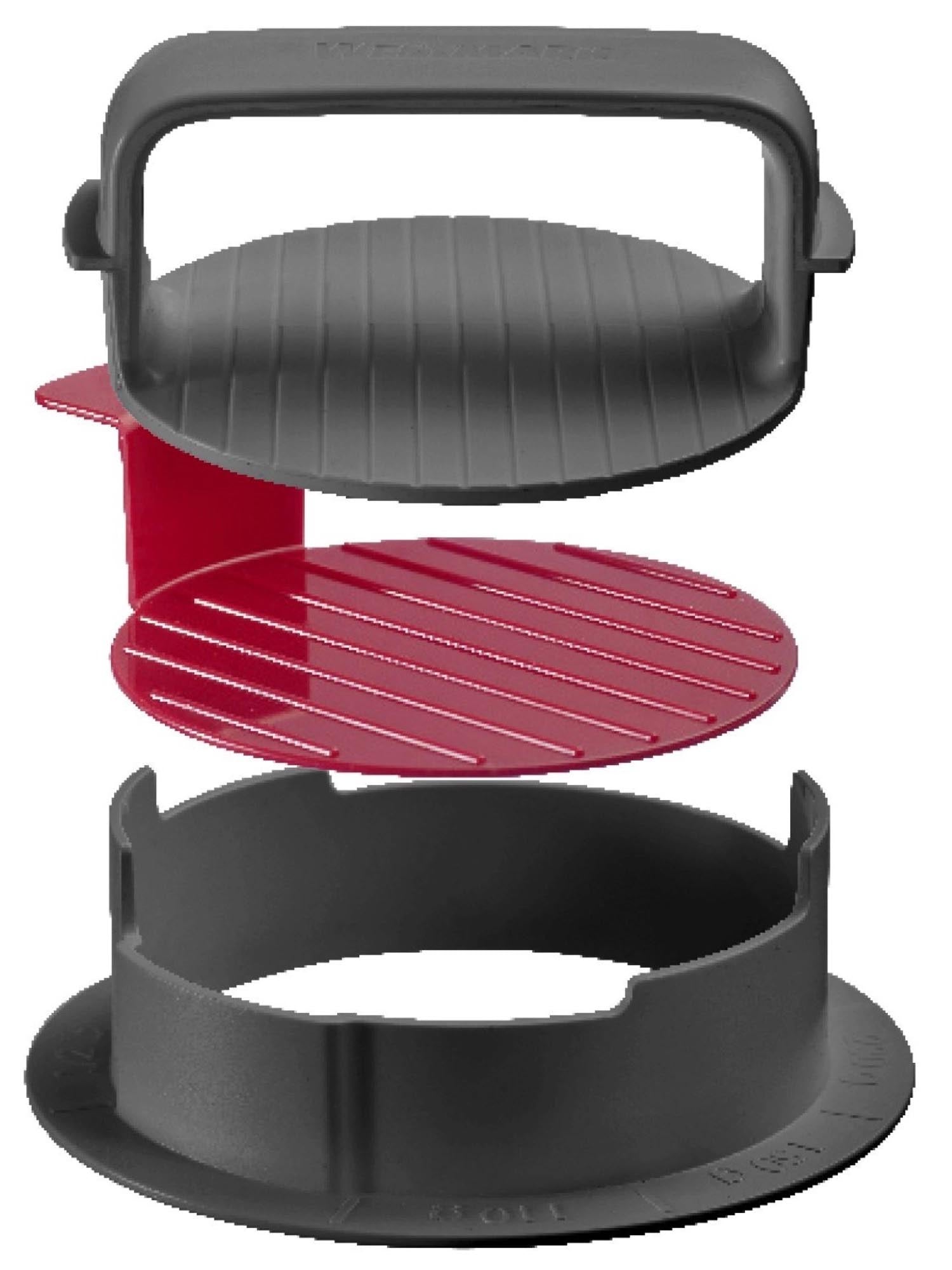 Der Westmark Hamburgermaker Vario Plus formt gleichmässige Burgerpatties – ideal für kreative Rezepte und Grillgenuss.