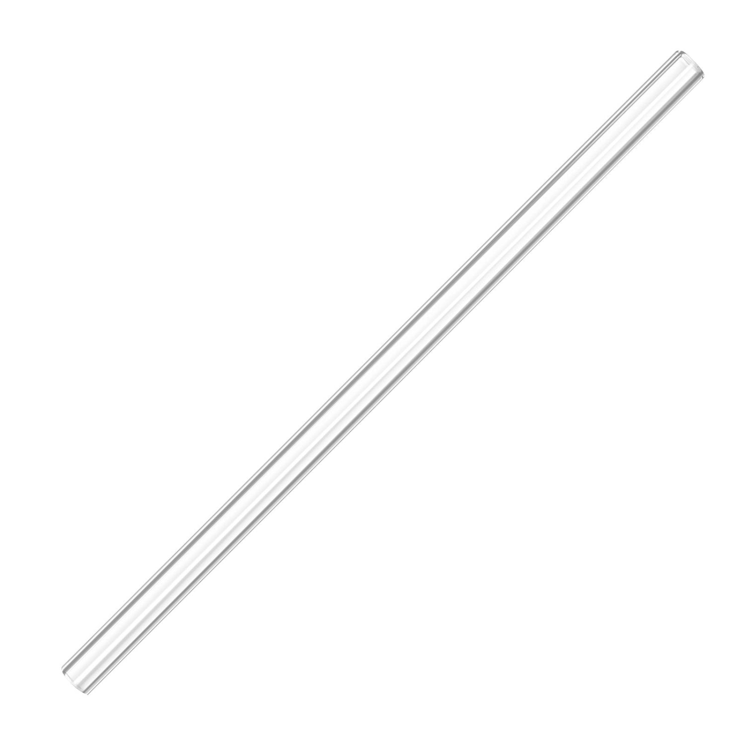 6 pailles en verre et brosses de nettoyage, D8 x 200 mm