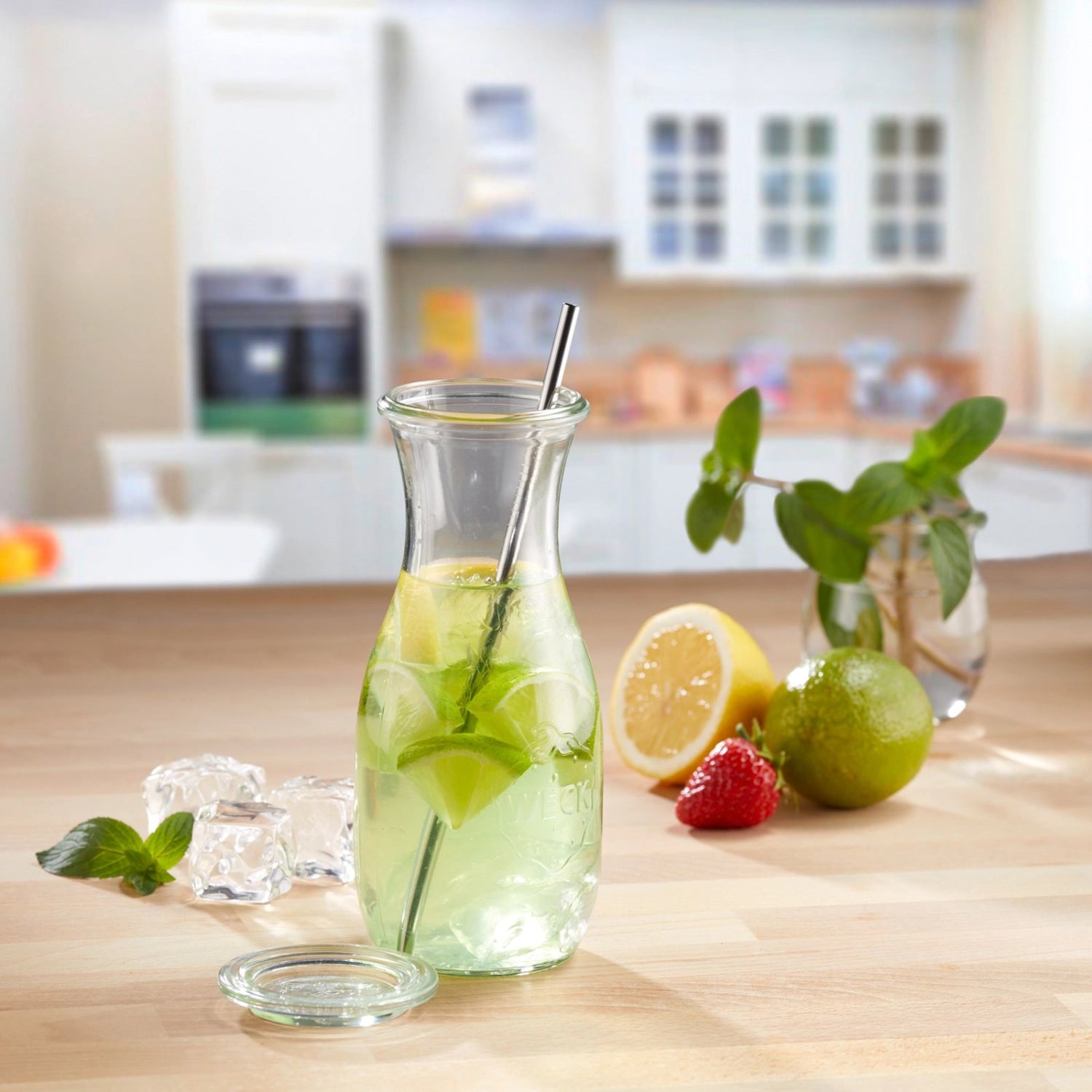 4 pailles droites en acier inoxydable. nettoyage B.