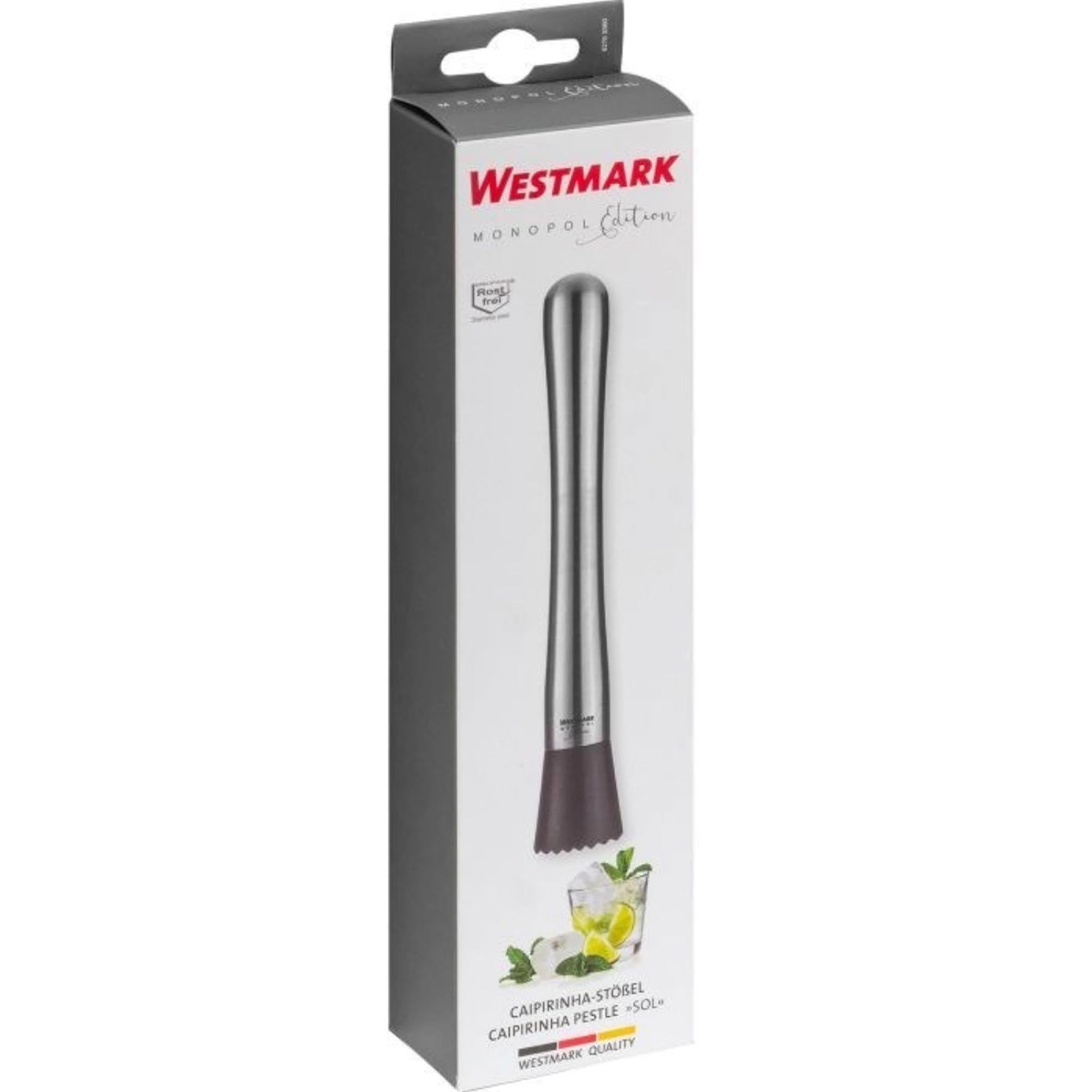 Hochwertiger Caipirinha-Stössel von Westmark, ideal für Cocktails, langlebig, robust und funktional, Sol Monopol Edition.