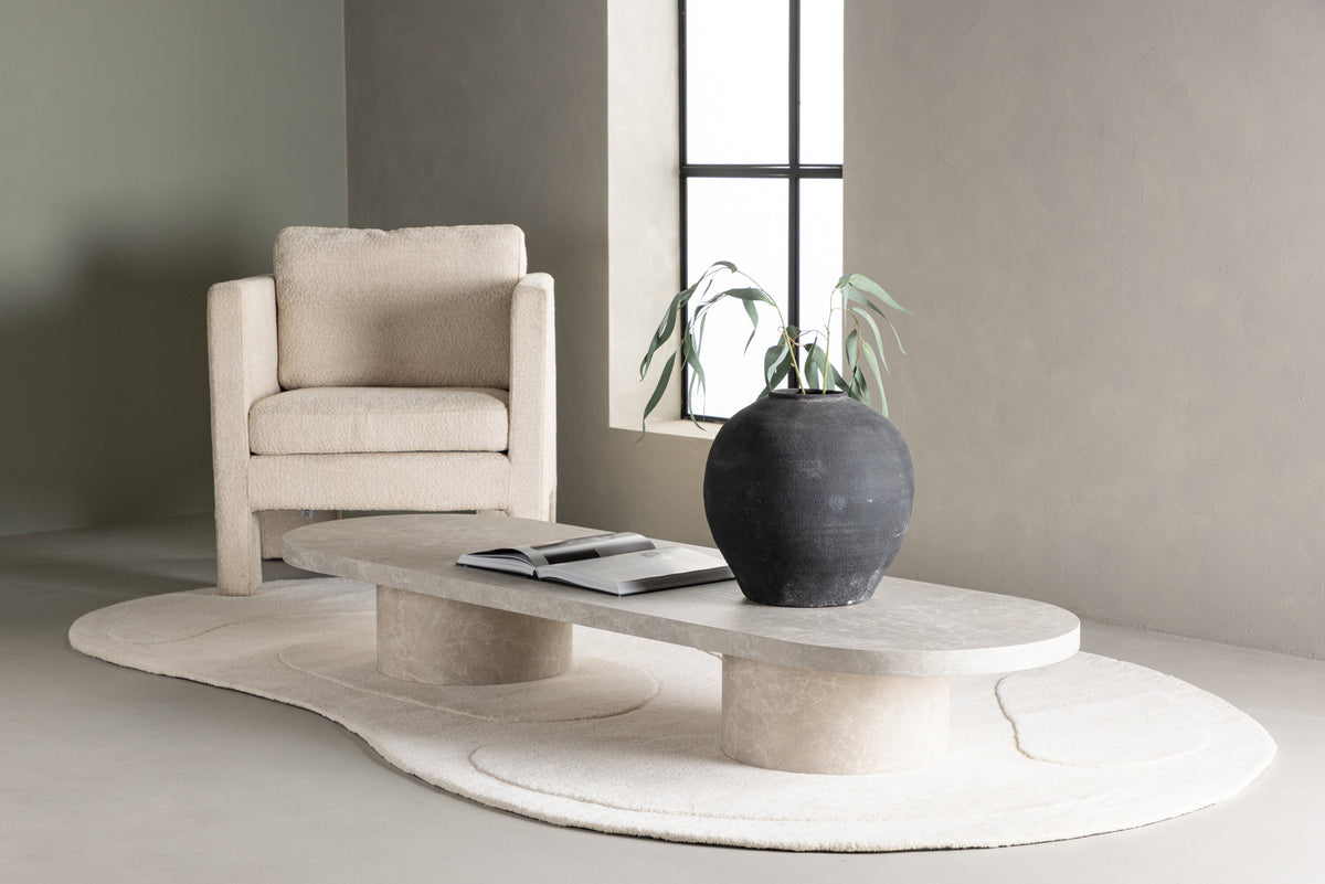 Narvik Sofatisch in Marmoroptik präsentiert im Onlineshop von KAQTU Design AG. Beistelltisch ist von Venture Home