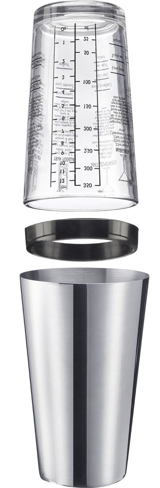 Der Westmark Boston Shaker Boogie, 350ml, ist ideal für Cocktails und bringt Stil und Funktionalität in Ihre Hausbar.