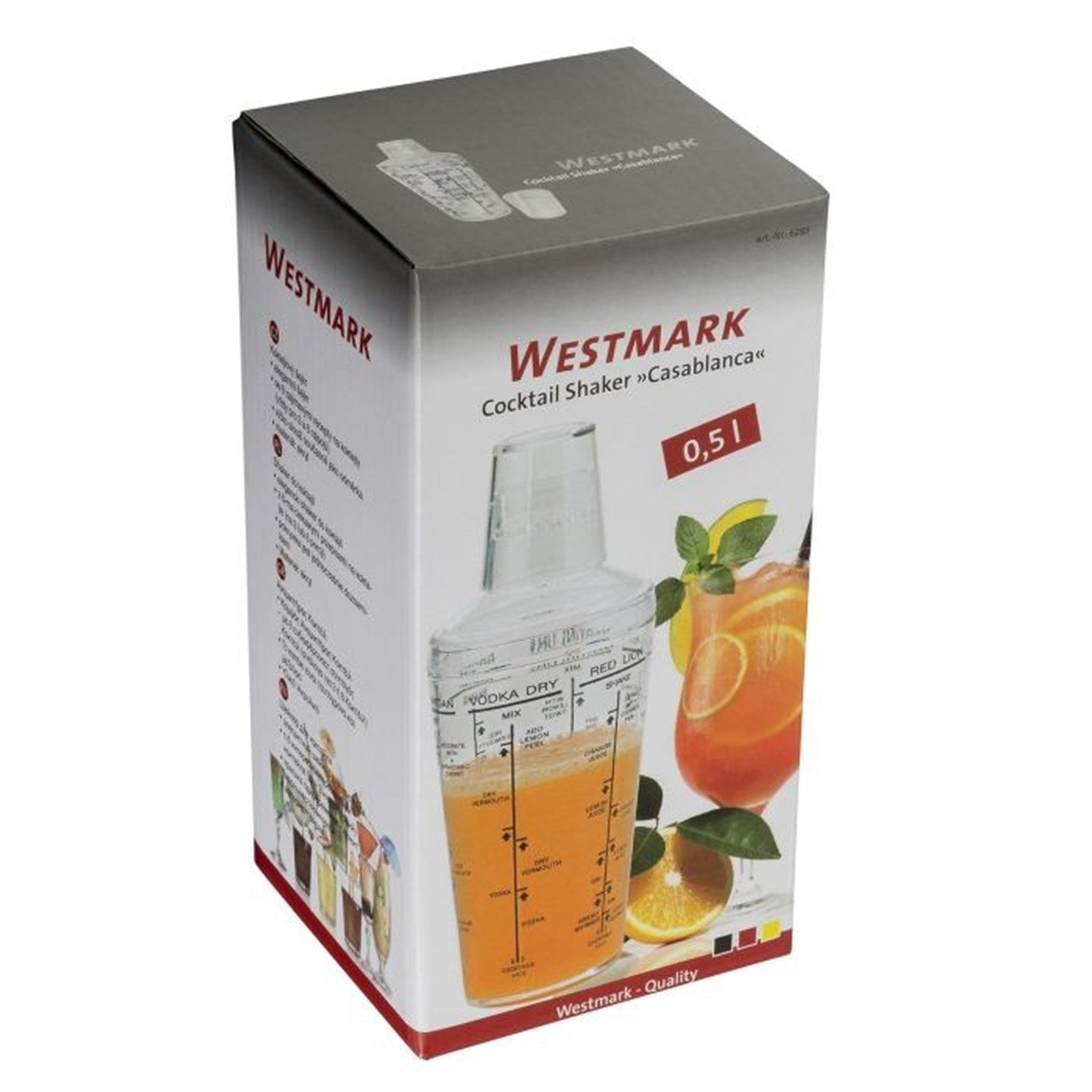 Eleganter Cocktailshaker Casablanca von Westmark, 0,5 l, ideal für Mixgetränke, hochwertig verarbeitet und stilvoll im Design.