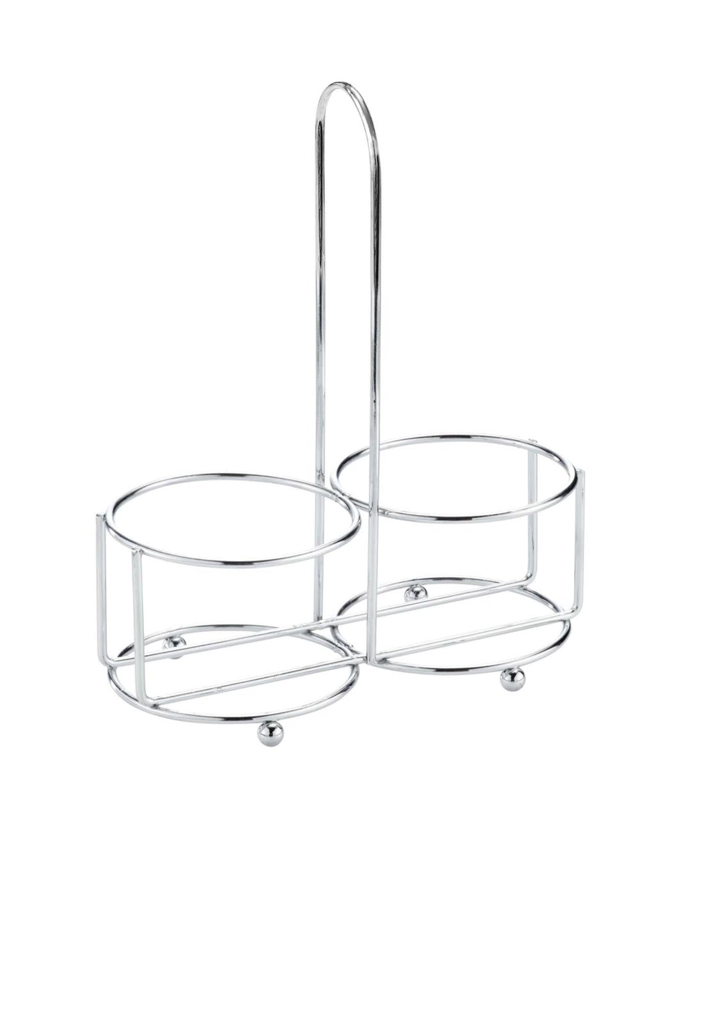 Stilvolle Menage mit zwei Edelstahl-Gewürzmühlen von Westmark, perfekt für Salz und Pfeffer, praktisch und elegant für den Esstisch.