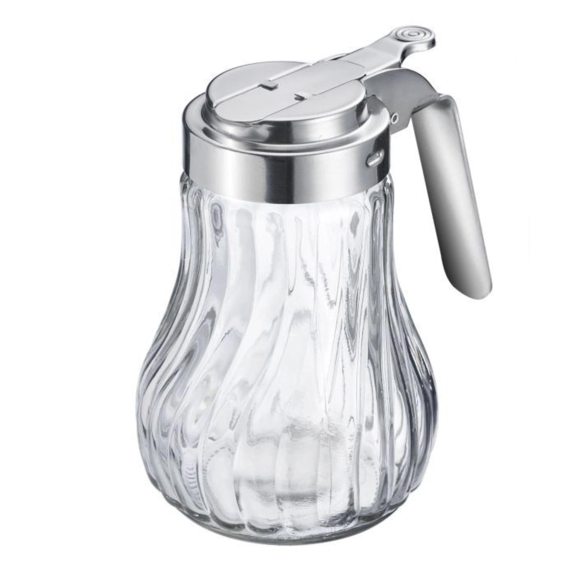 Der Sahnegiesser Honigspender Berlin 250ml von Westmark vereint elegantes Design aus Glas und Edelstahl mit praktischer Handhabung. Ideal für Sahne und Honig!