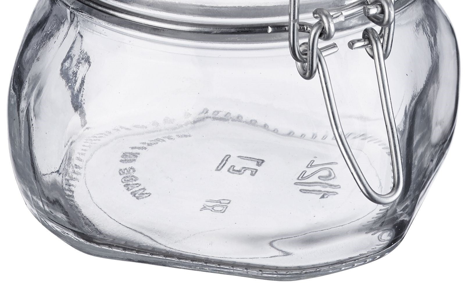 Hochwertiges 500ml Drahtbügelglas von Westmark, perfekt zum Einmachen und Lagern, mit stabilem Bügelverschluss und 90mm Öffnung.