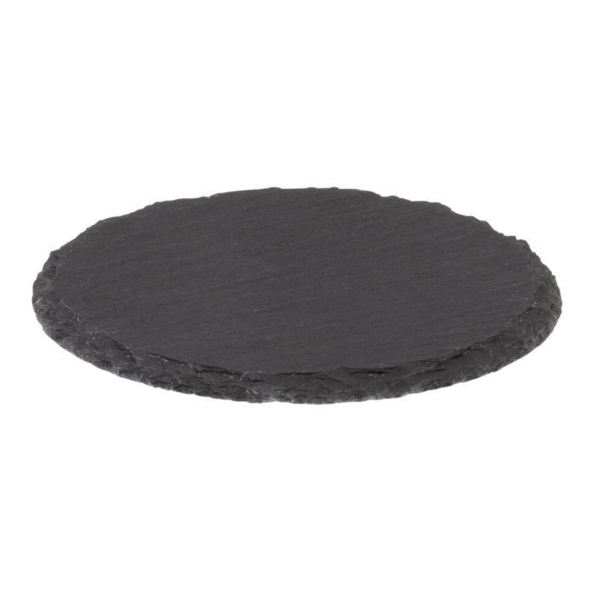 Set aus 4 runden Naturschiefer-Untersetzern (Ø 10 cm) von Westmark. Perfekt für Gläser, schützt Oberflächen und sieht elegant aus.