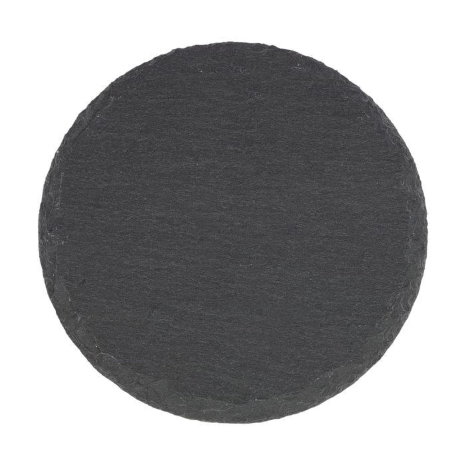 Lot de 4 dessous de verre en ardoise naturelle, ronds, D10cm