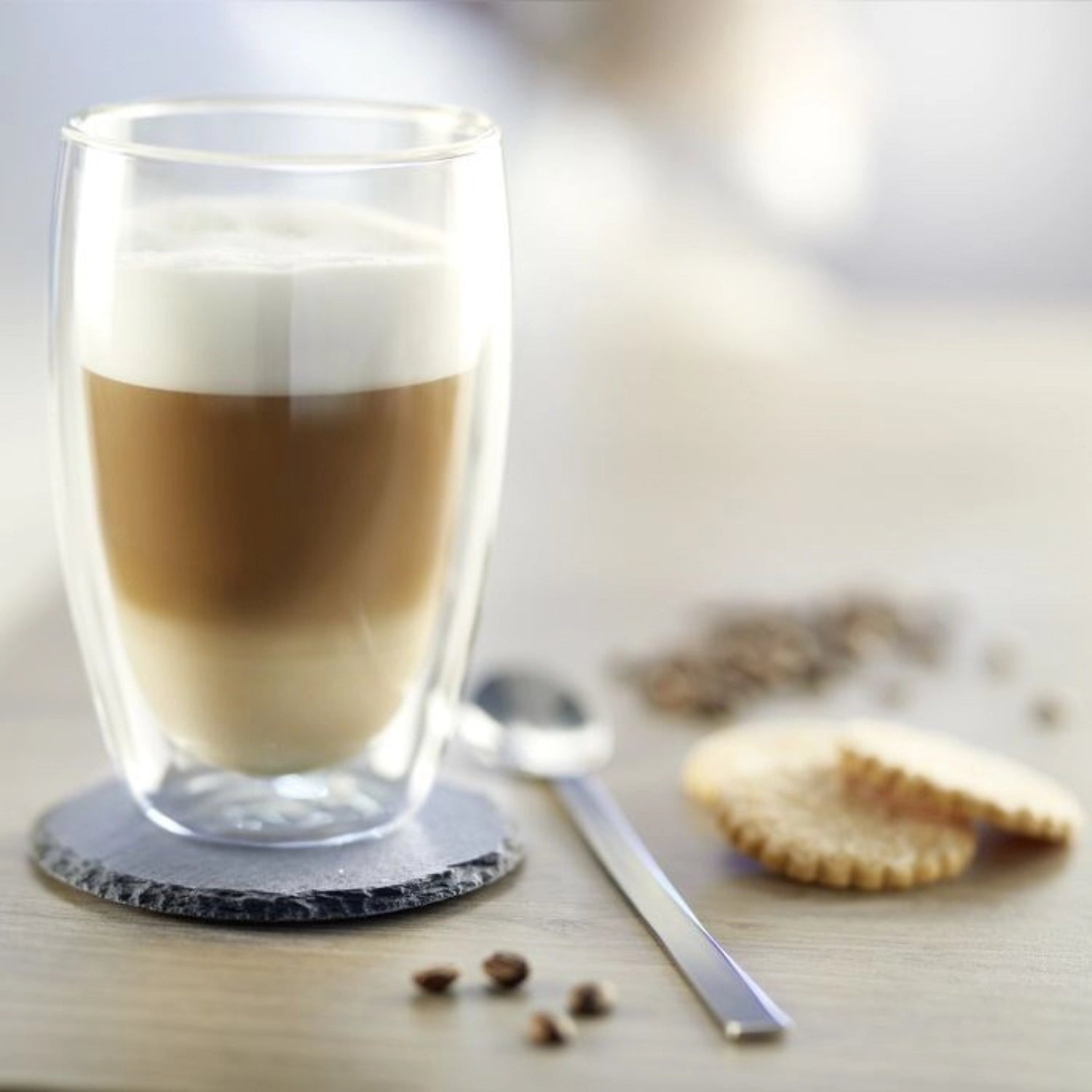 Lot de 4 dessous de verre en ardoise naturelle, ronds, D10cm