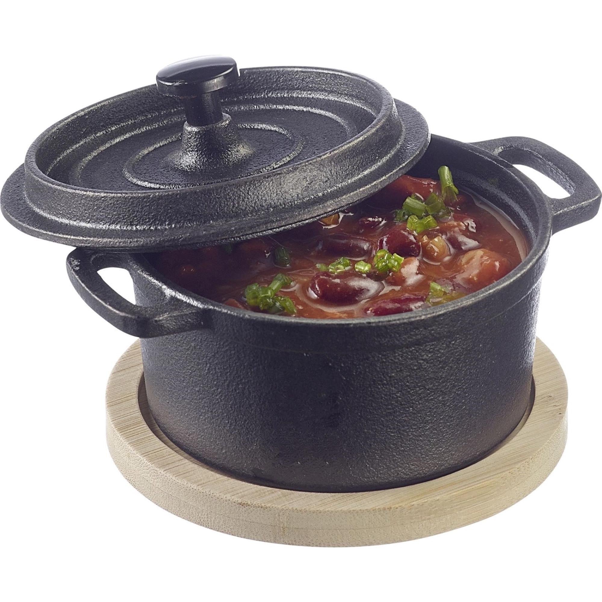 Robuster 250ml Gusseisentopf mit Deckel von Westmark, perfekt für Tapas und Beilagen, langlebig und stilvoll für Ihre Küche.