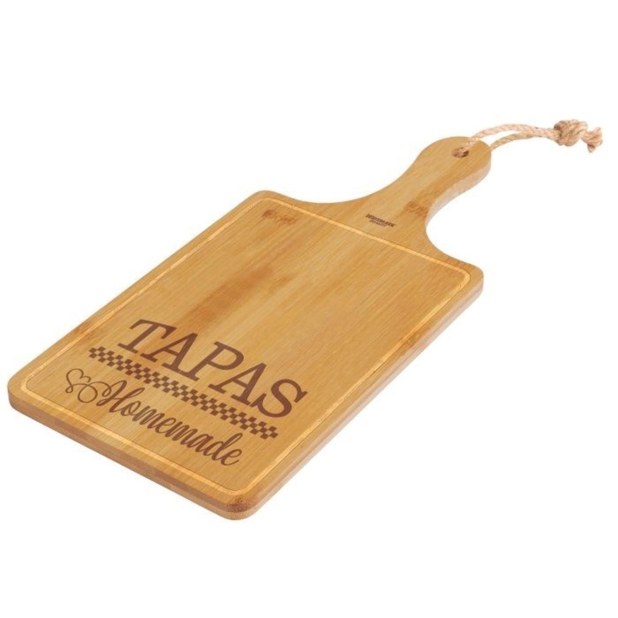 Hochwertiges Bambus-Servierbrett, ideal für Tapas und Snacks. Perfekt für stilvolles Anrichten und Präsentieren von Speisen.