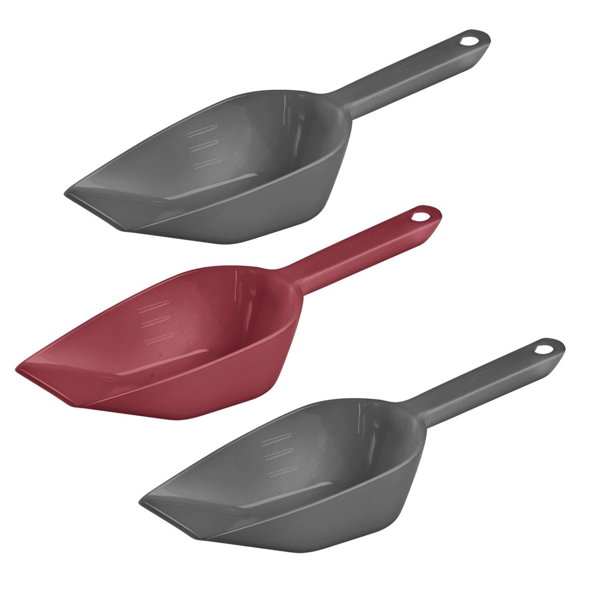 Entdecken Sie das 3er Set Kunststoffschaufeln Halvar von Westmark. Ideal zum Abmessen von Zutaten, spülmaschinenfest und ergonomisch gestaltet.