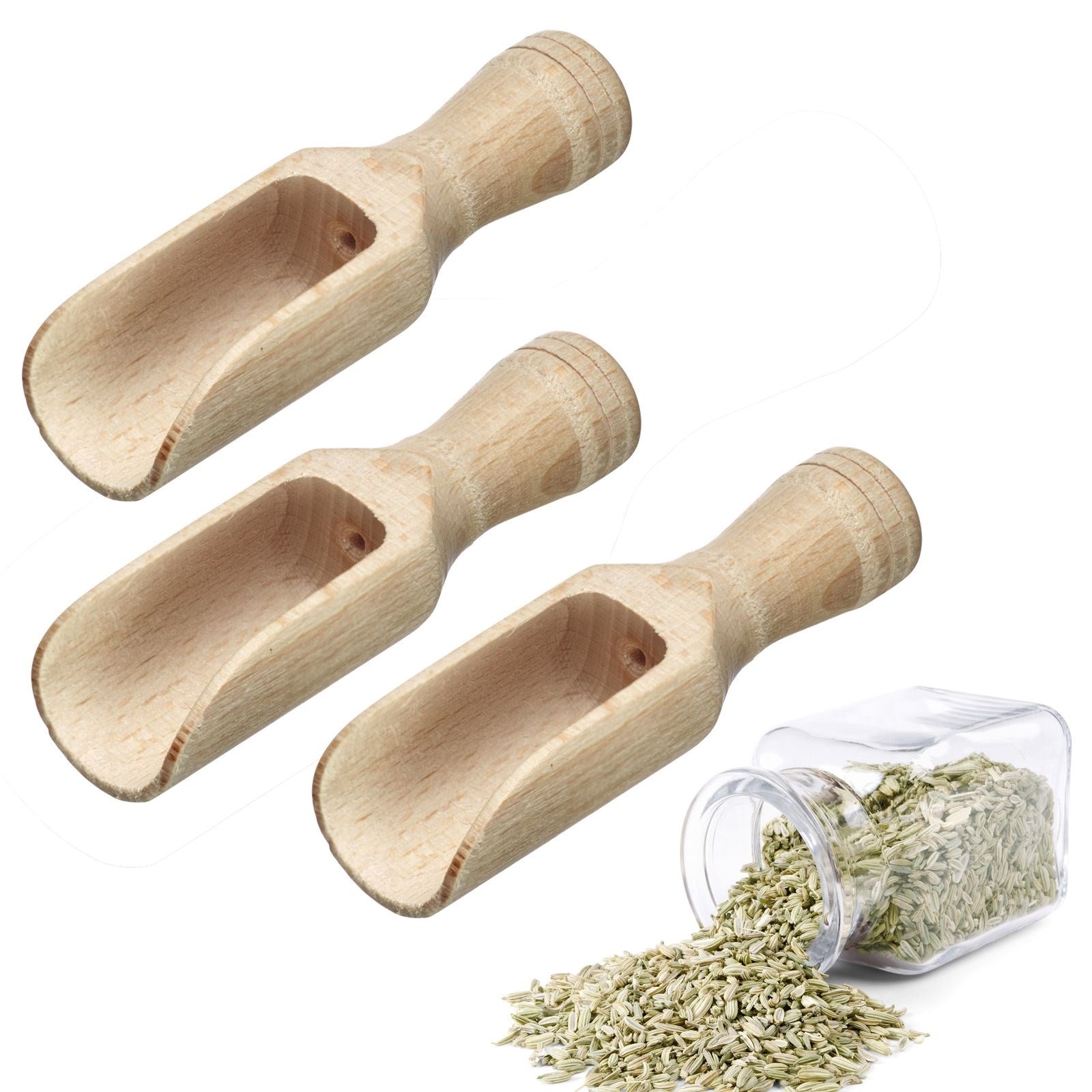 Praktisches 3er Set Gewürzschaufeln von Westmark, ideal zum Dosieren von Gewürzen, Masse: 7,5x2,5x1,8cm, Volumen: 4ml.