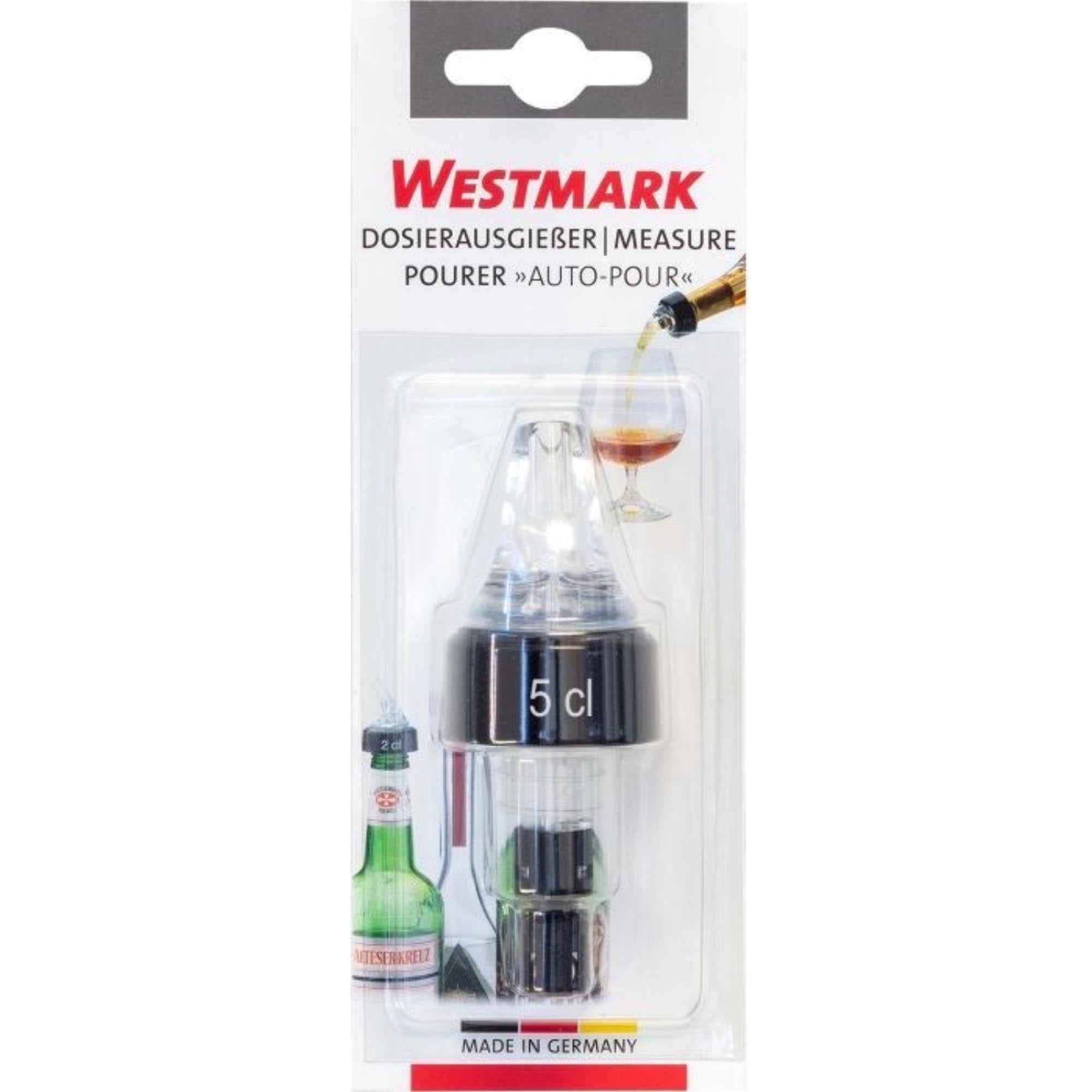 Präziser Dosierausgiesser Auto-Pour 5,0 cl von Westmark, glasklar, ideal für sauberes und genaues Ausgiessen von Flüssigkeiten.