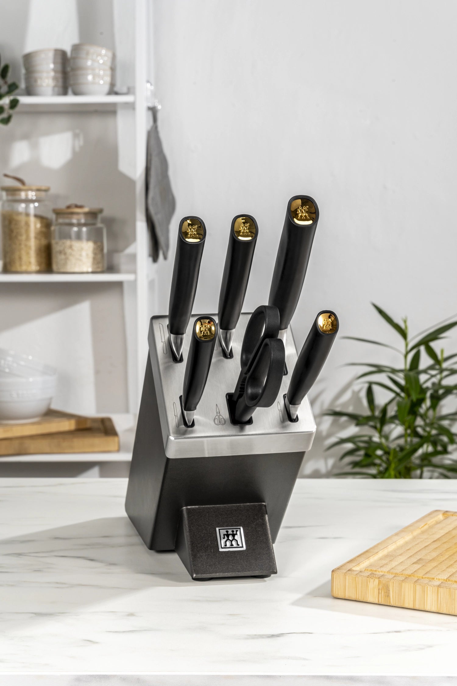 All Star selbstschärfender Messerblock, 7-tlg., chrom-silber