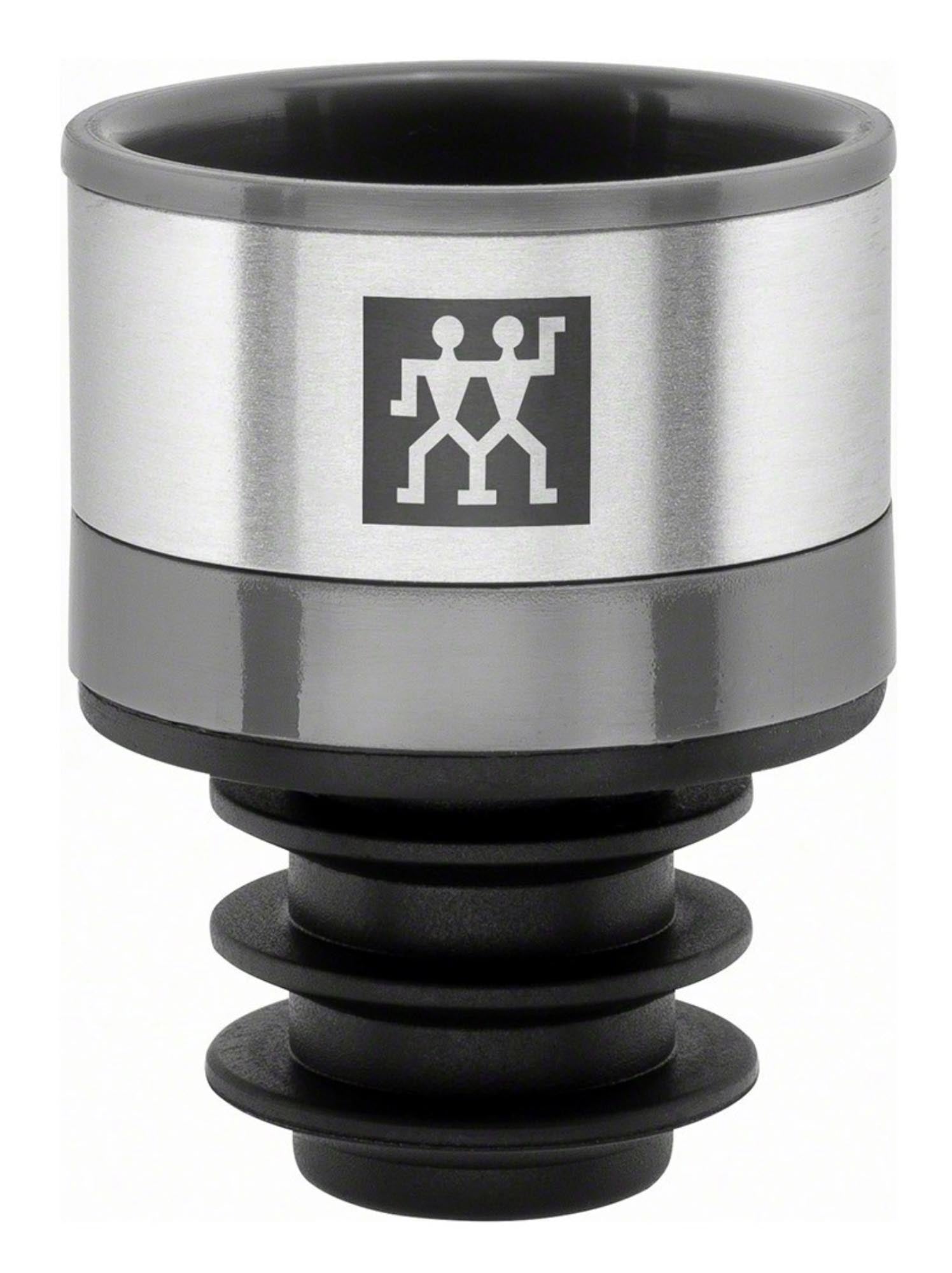 Vakuum Weinverschluss, 3x3x4 cm, grau in Schwarz präsentiert im Onlineshop von KAQTU Design AG. Barzubehör ist von Zwilling Kitchen