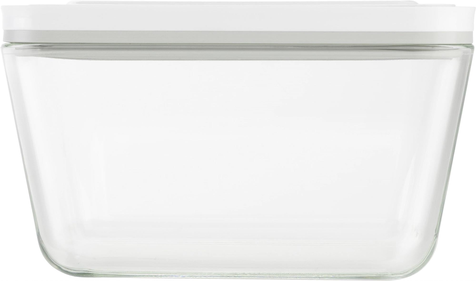 Hochwertige Vakuumbox aus Glas, 1.6 L, Masse 21.4x14.4x12.8 cm, ideal zur Frischhaltung von Lebensmitteln. Premiumqualität von Zwilling Kitchen.