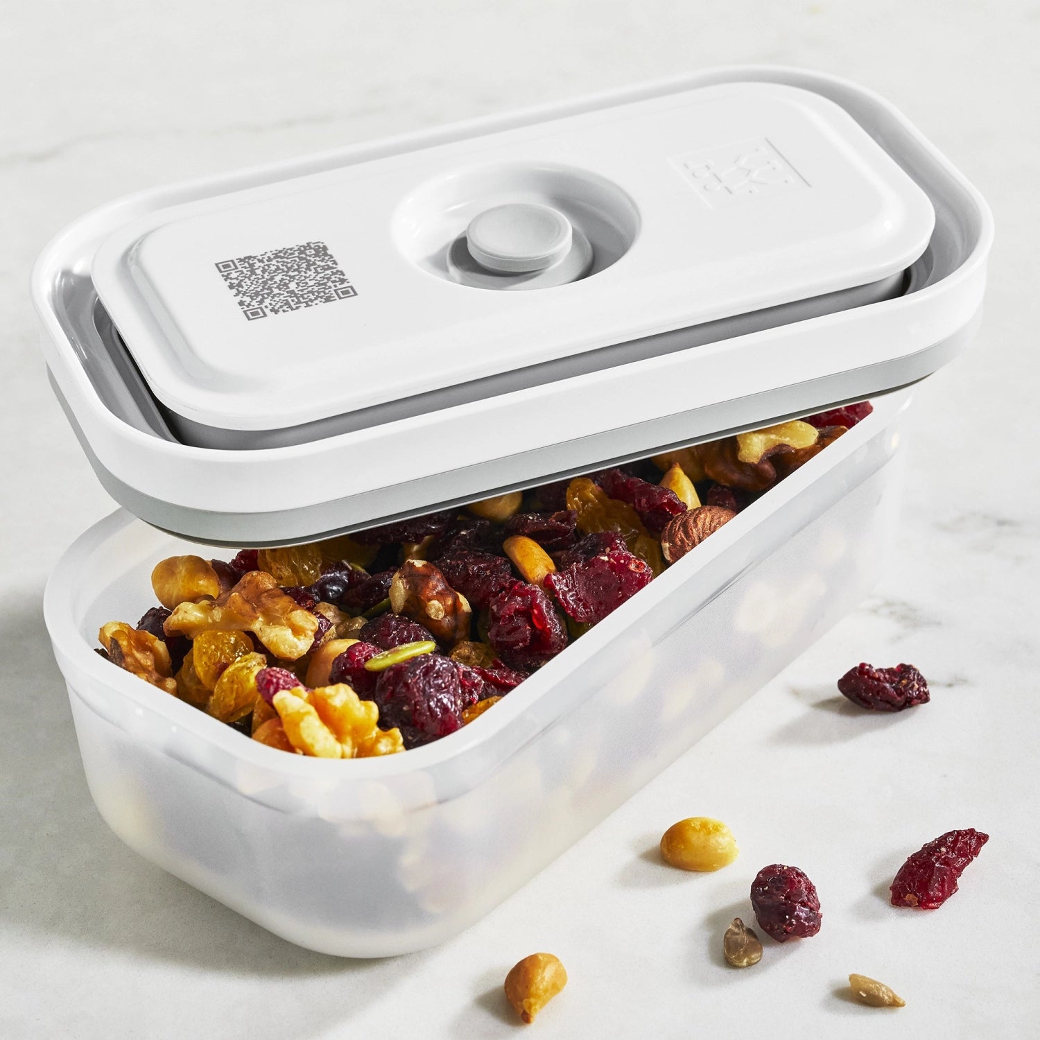 Set aus 3 Vakuumboxen in verschiedenen Größen (S, M, L) aus robustem Kunststoff von Zwilling Kitchen, ideal zur Lebensmittelaufbewahrung.