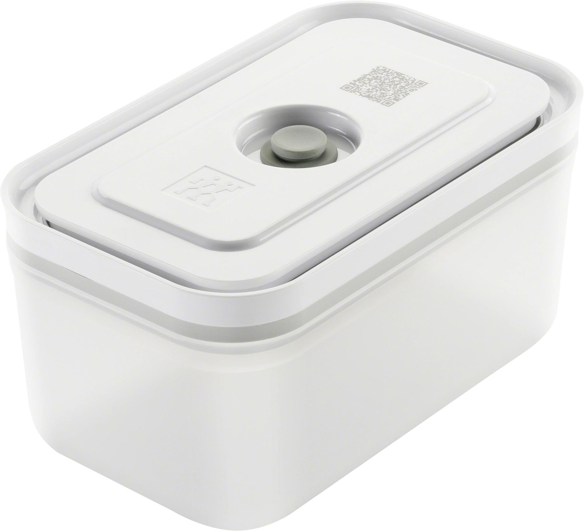 Entdecken Sie die Vakuumbox M von Zwilling: BPA-frei, 0,9L, ideal für frische Lebensmittel, vielseitig einsetzbar und spülmaschinenfest.