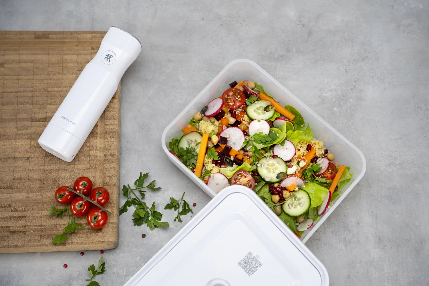 Vakuumbox L von Zwilling Kitchen, aus langlebigem Kunststoff, perfekt für die frische Aufbewahrung von Lebensmitteln, Maße: 21.4x14.4x12.8 cm, 2.0L.