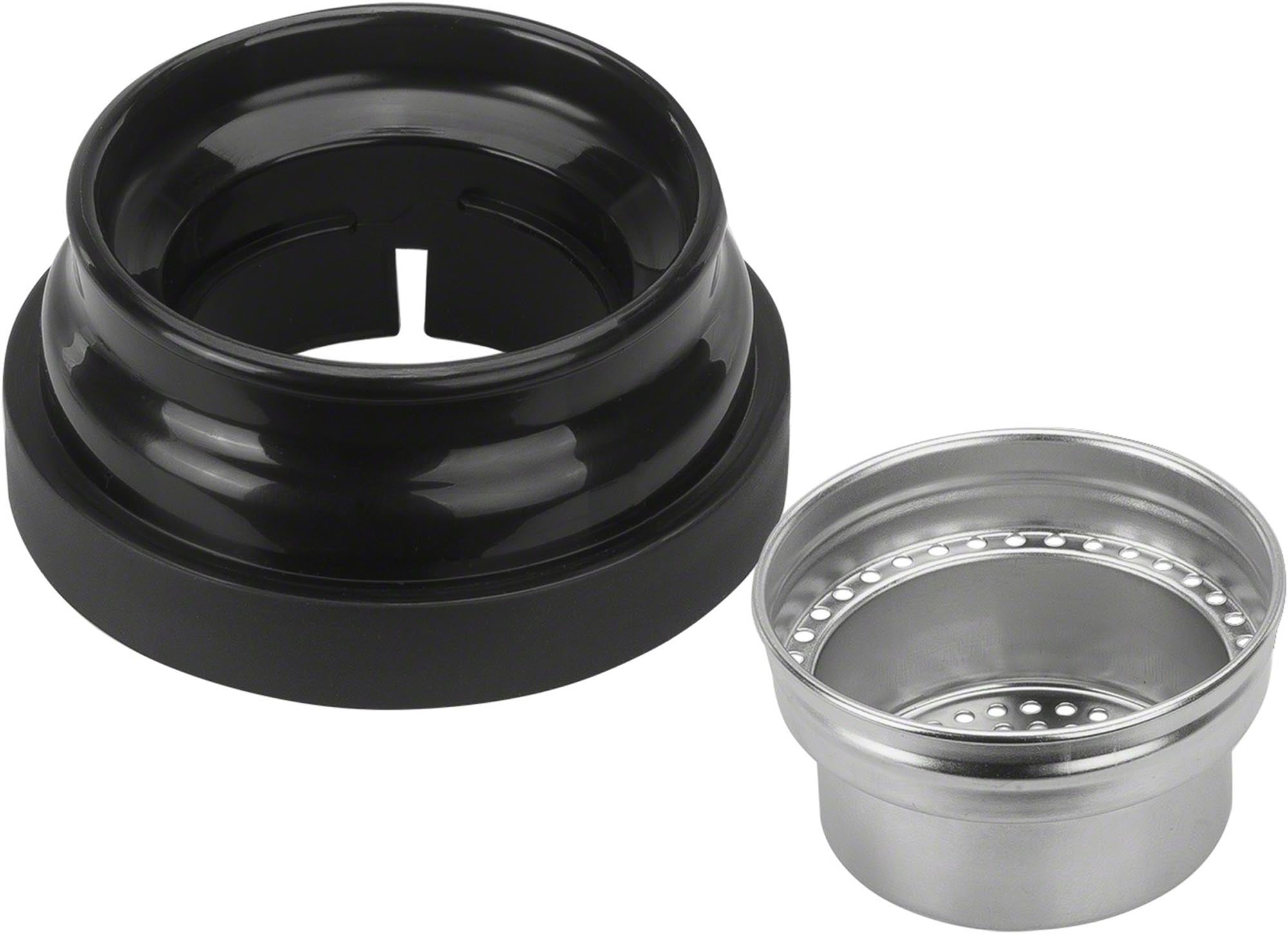 Stilvolle, matt-schwarze 420 ml Thermo-Flasche von Zwilling. Perfekt für Tee & Fruchtsäfte, mit Infuser & doppelter Isolierung.