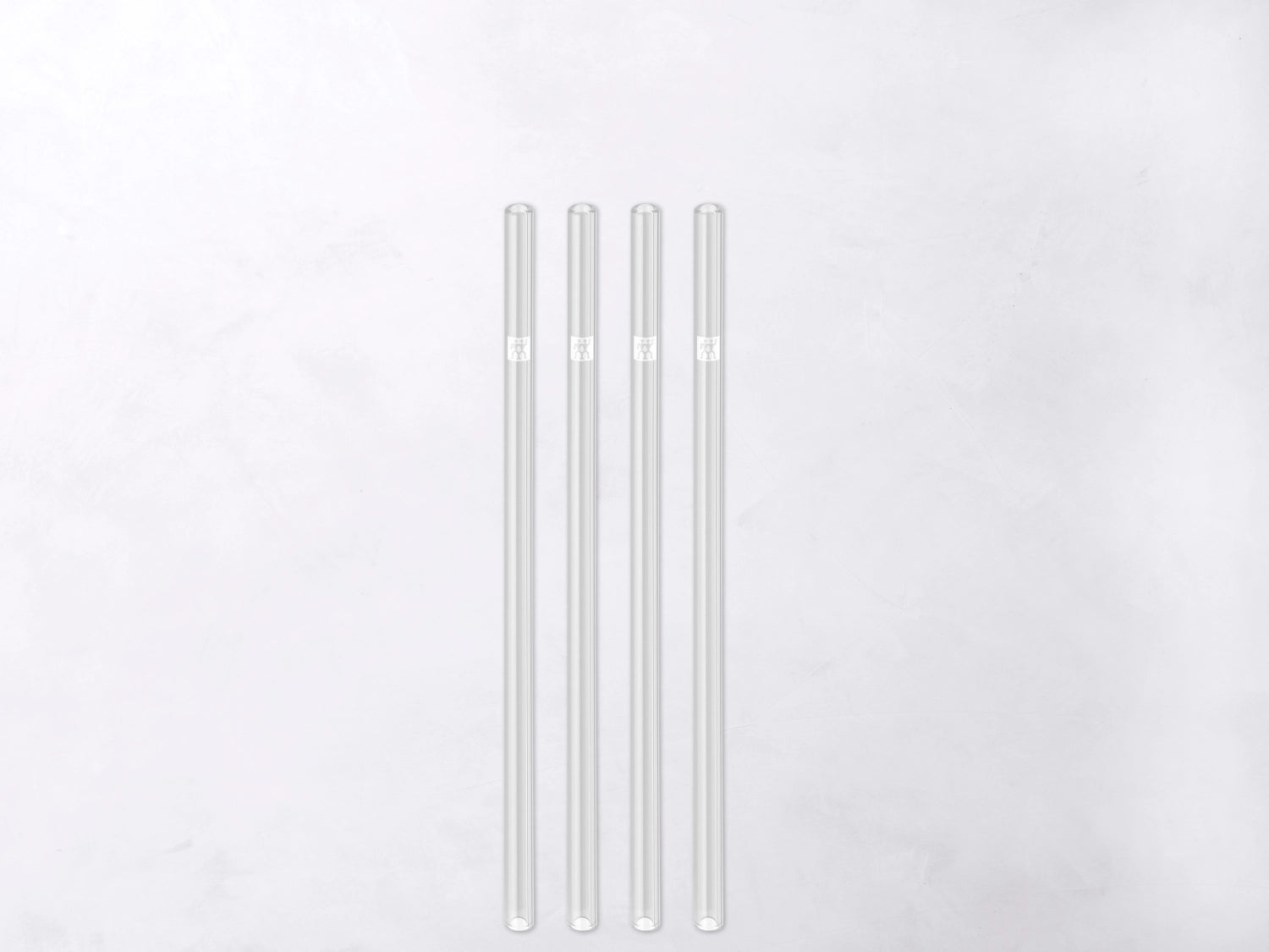 Strohhalme Glas transp. gerade 4er Set, 23cm Ø9mm + Bürste