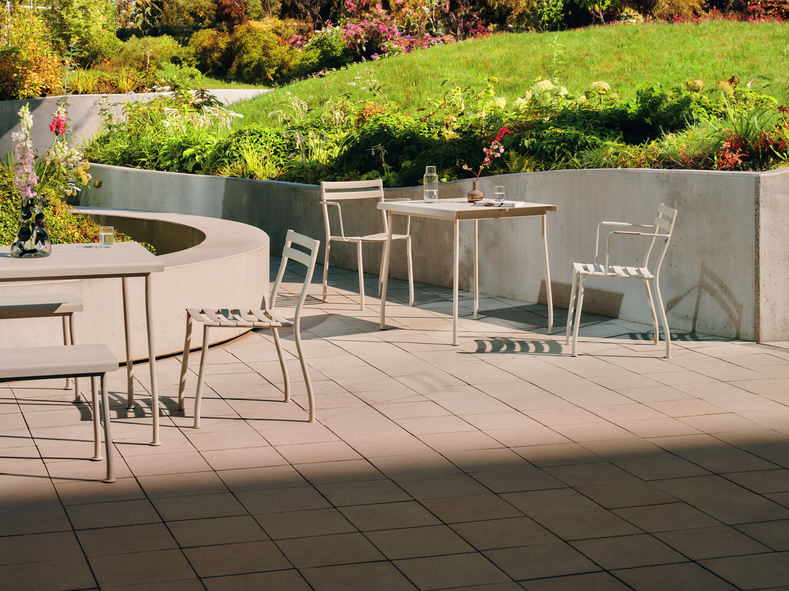 Flaner FLR01 - Stuhl, Set von 2 Stück in Türkis präsentiert im Onlineshop von KAQTU Design AG. Gartenstuhl ist von Mdd