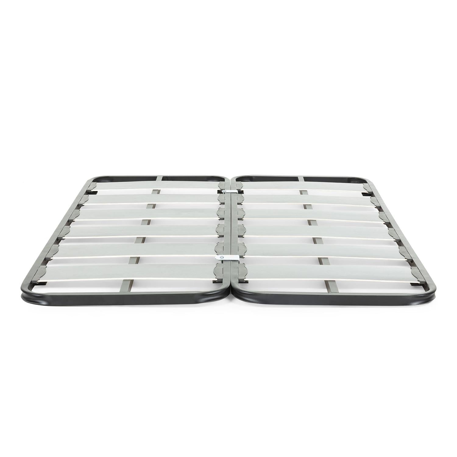 Elegantes Talo Bettgestell 180x200 cm von Kave Home: modernes Design, graphitfarbene Metallstruktur, umweltfreundlich, geräuscharm.