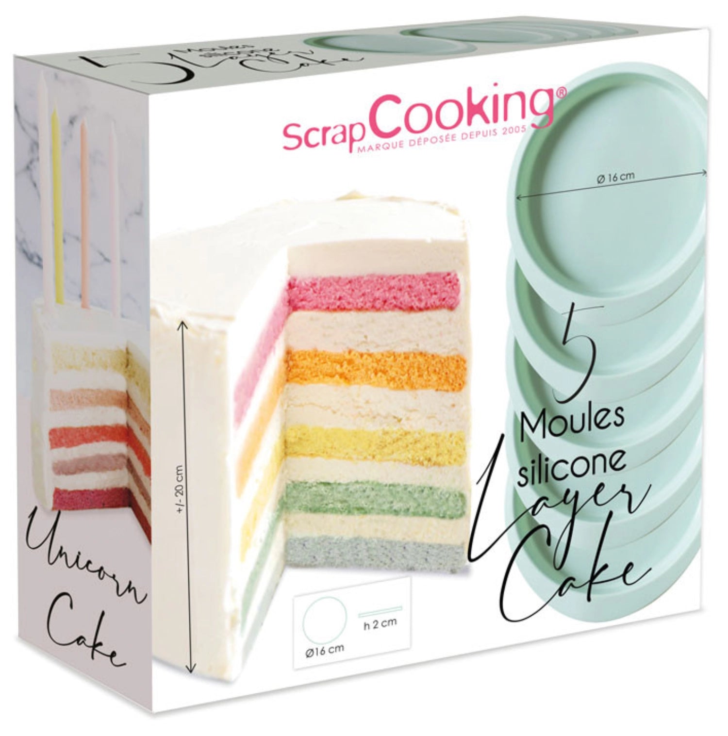 5 Silikonbackformen für Layer Cake