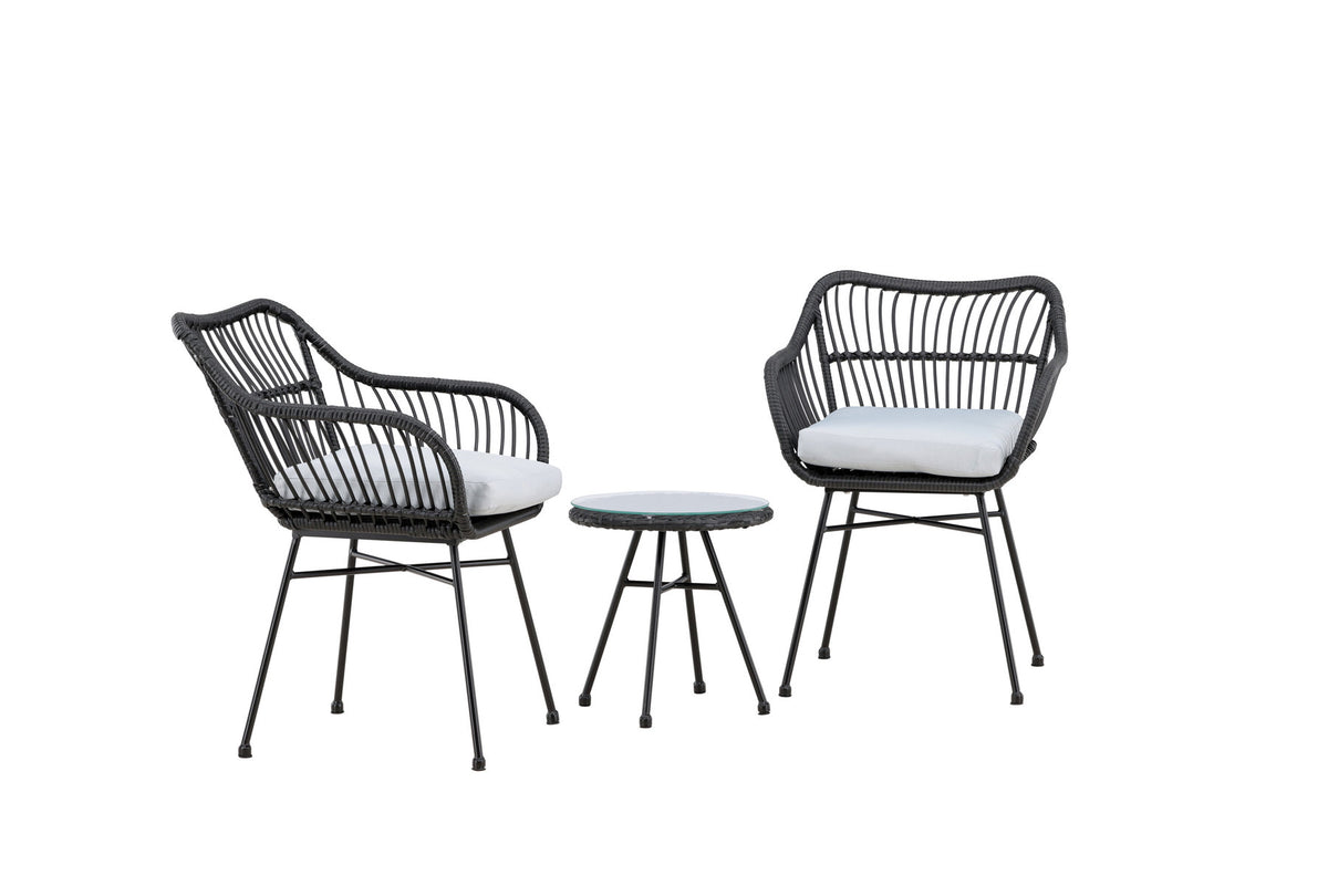 Viga Lounge Outdoorset ⌀40cm in Schwarz präsentiert im Onlineshop von KAQTU Design AG. Loungeset ist von Venture Home