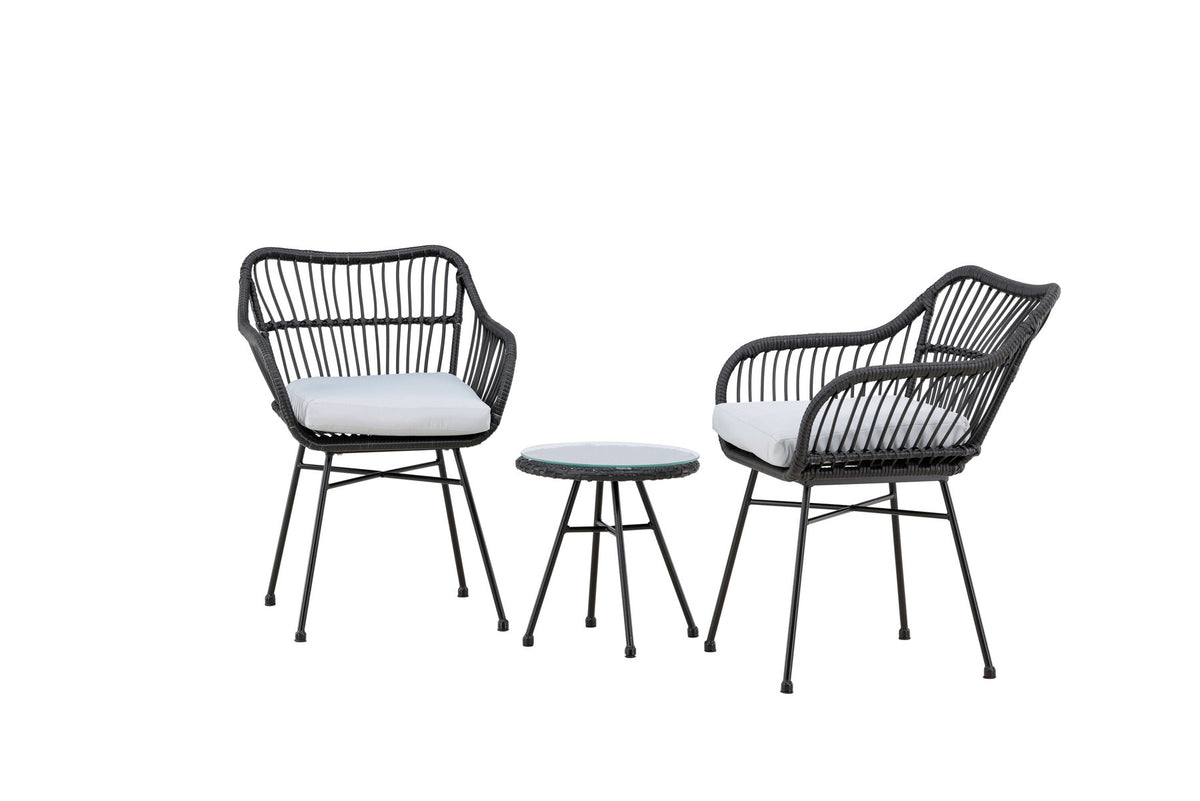 Viga Lounge Outdoorset ⌀40cm in Schwarz präsentiert im Onlineshop von KAQTU Design AG. Loungeset ist von Venture Home