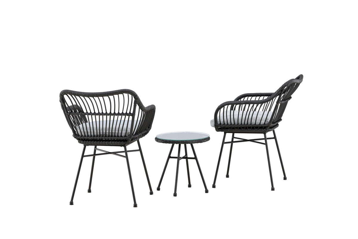Viga Lounge Outdoorset ⌀40cm in Schwarz präsentiert im Onlineshop von KAQTU Design AG. Loungeset ist von Venture Home