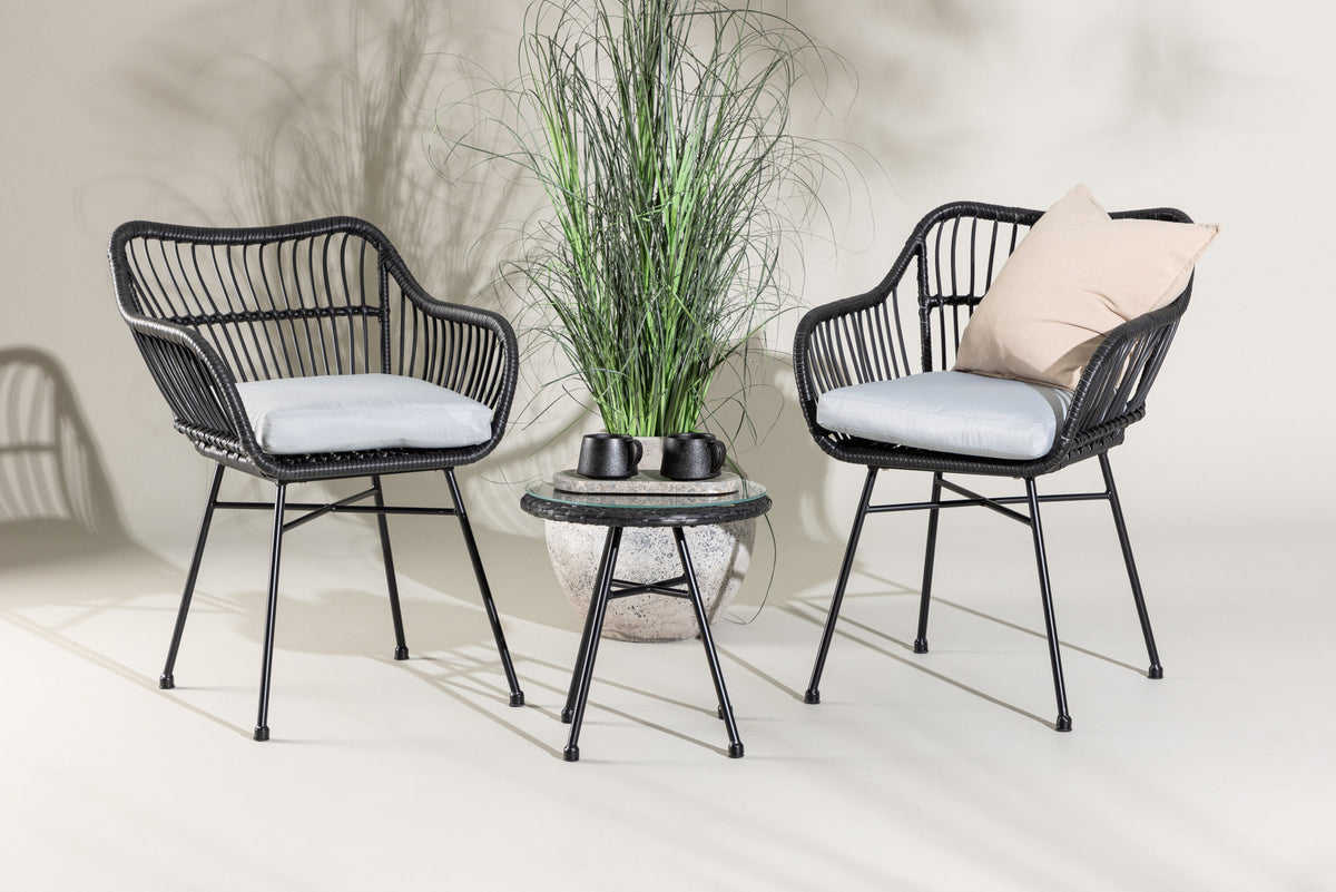 Viga Lounge Outdoorset ⌀40cm in Schwarz präsentiert im Onlineshop von KAQTU Design AG. Loungeset ist von Venture Home