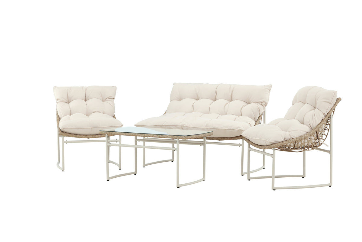 Tina Outdoor Sofa-Set in Weiss präsentiert im Onlineshop von KAQTU Design AG. Loungeset ist von Venture Home