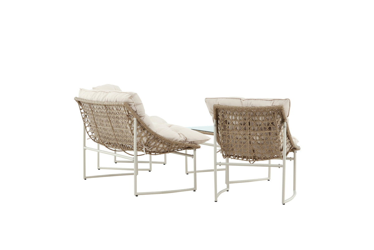 Tina Outdoor Sofa-Set in Weiss präsentiert im Onlineshop von KAQTU Design AG. Loungeset ist von Venture Home